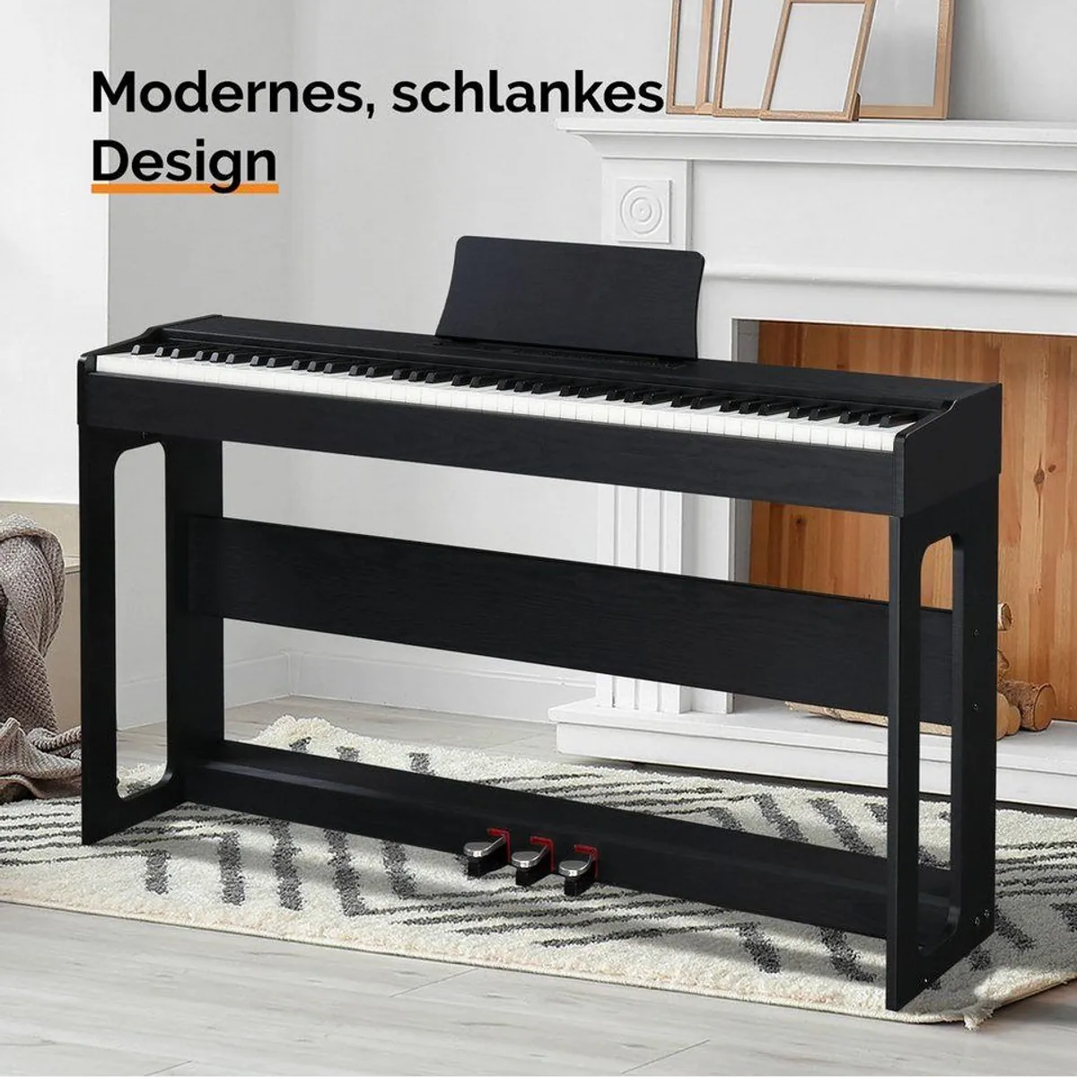 Bonnlo Digitalpiano 88 Tasten, vollgewichtete Tasten, Bluetooth, Kopfhörermodus 4