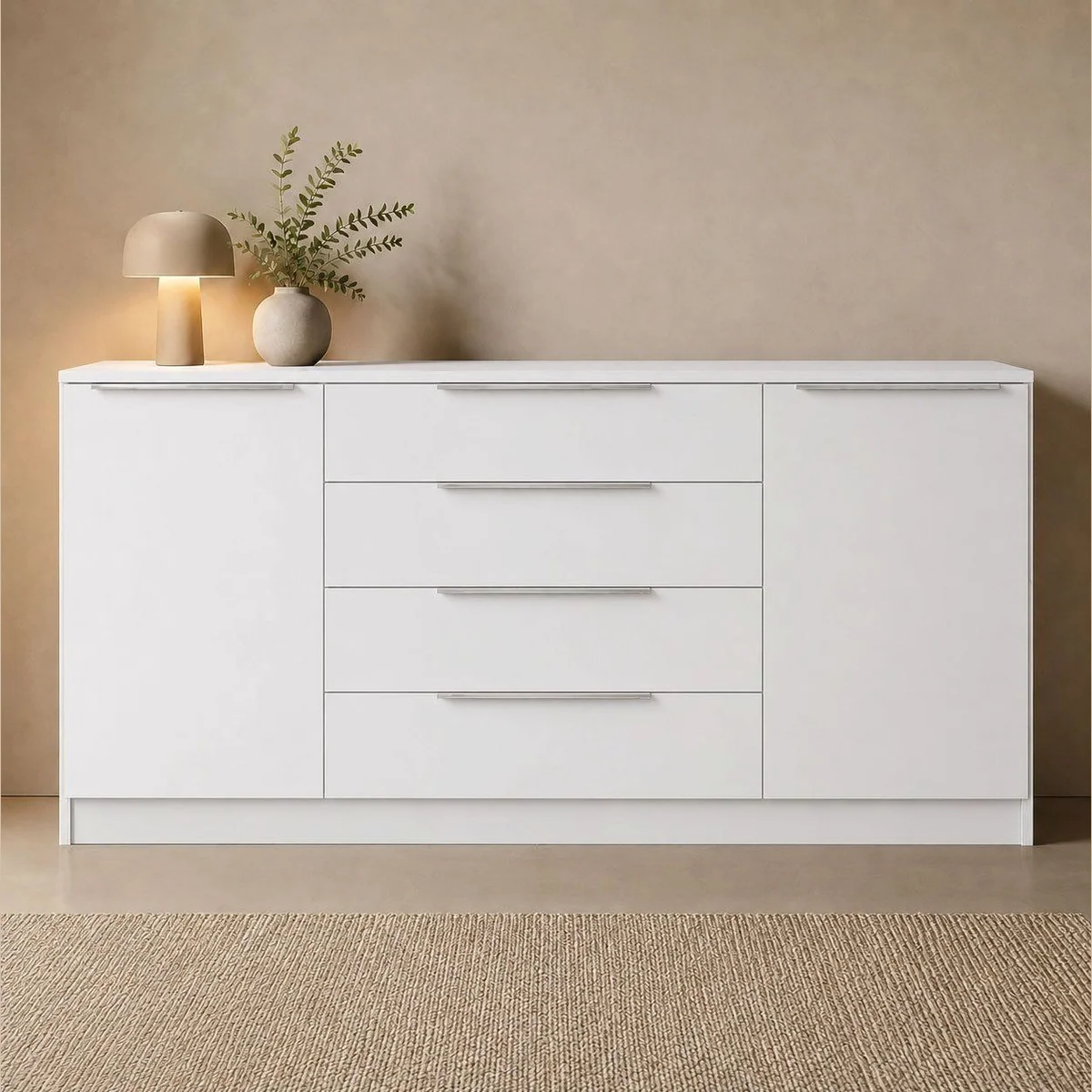borchardt Möbel Kommode Oliva, modernes Sideboard mit 2 Türen und 4 Schubkästen 4