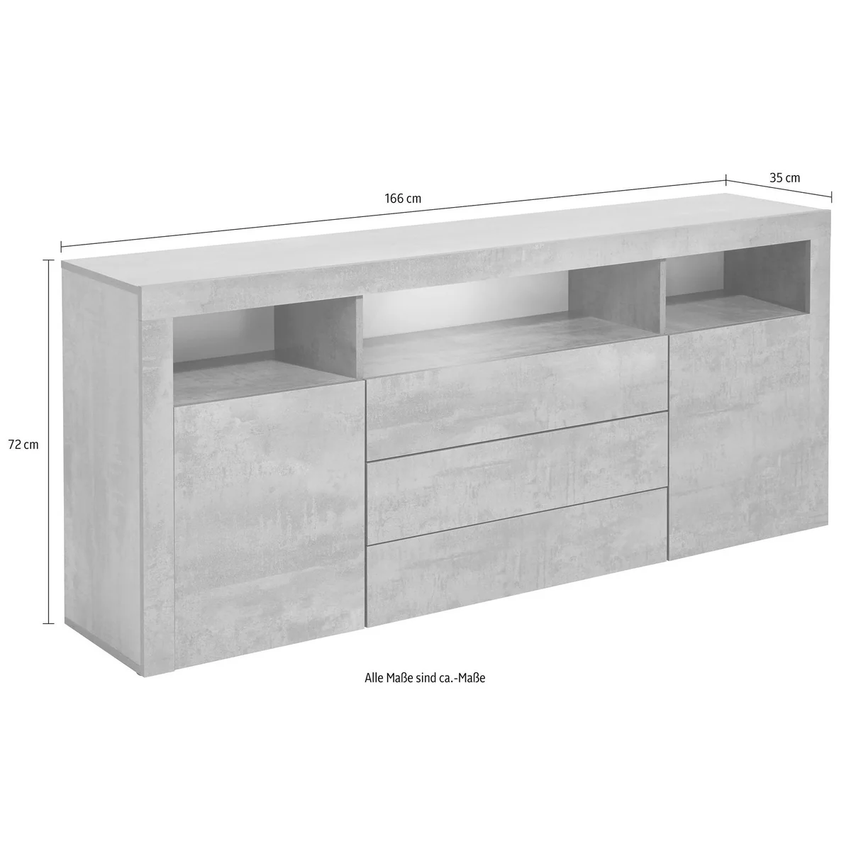 borchardt Möbel Sideboard Santa Fé, modernes Design, großzügiger Stauraum 4
