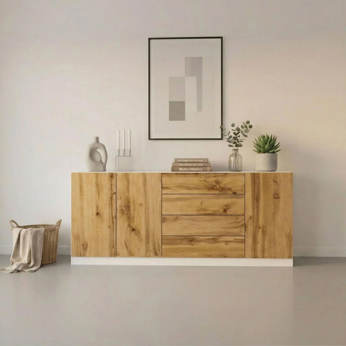 borchardt Möbel Vaasa Sideboard, 3 Türen, 4 Schubkästen – modern & funktional