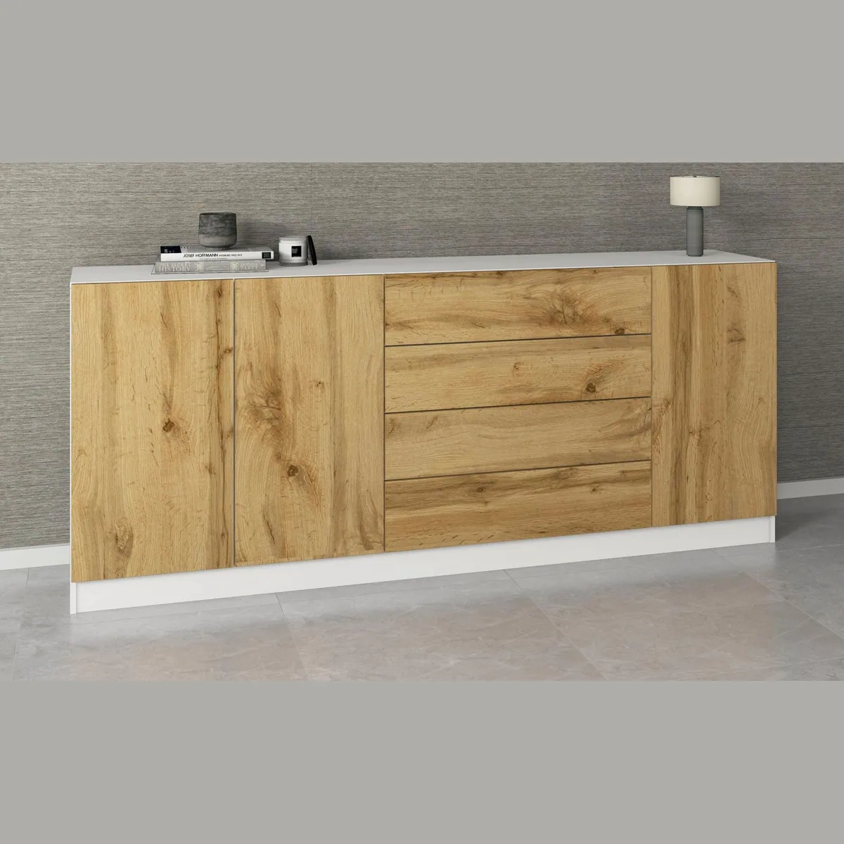 borchardt Möbel Vaasa Sideboard, 3 Türen, 4 Schubkästen – modern & funktional 4