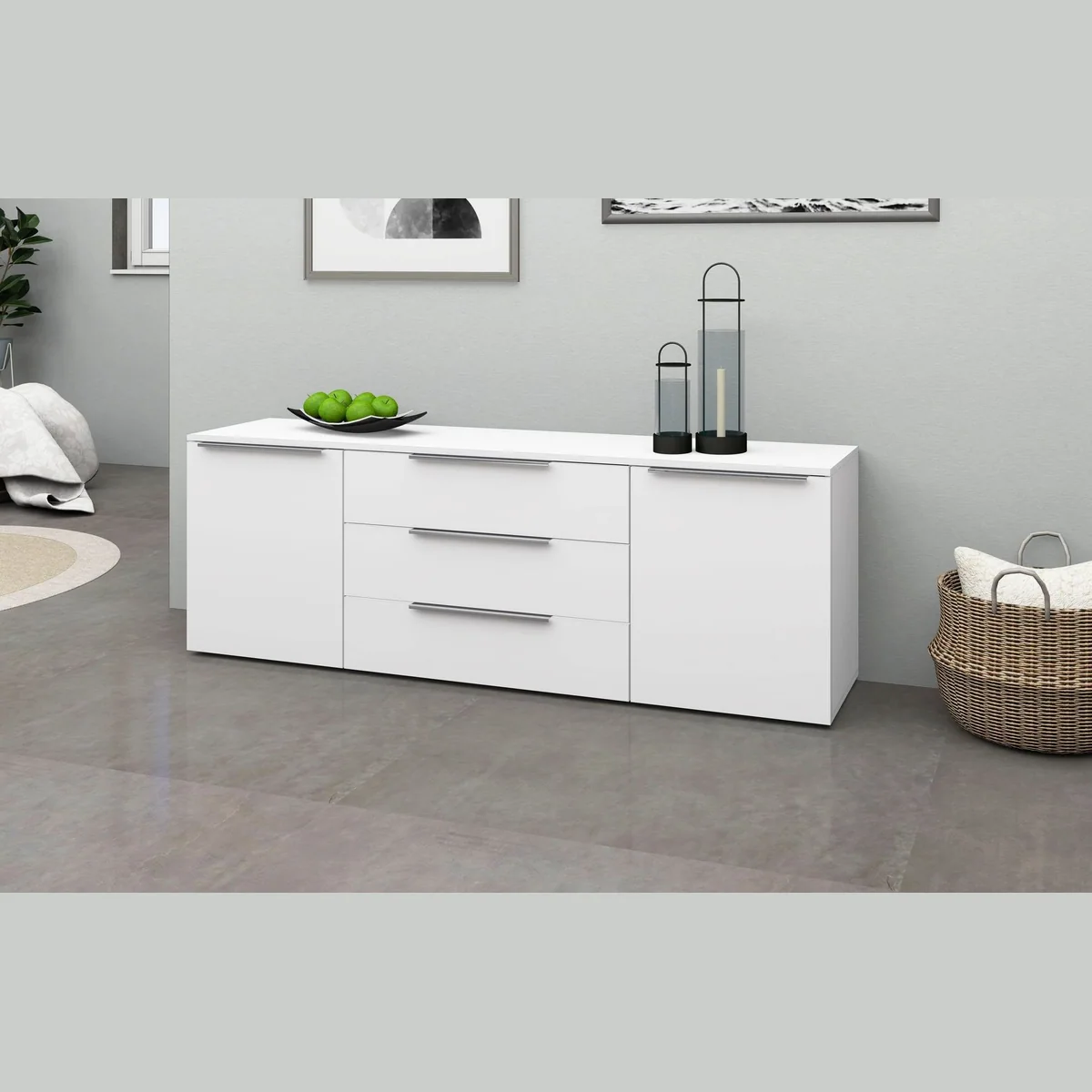 borchardt Möbel Sideboard Oliva, vielseitig einsetzbar mit Metallgriffen 2