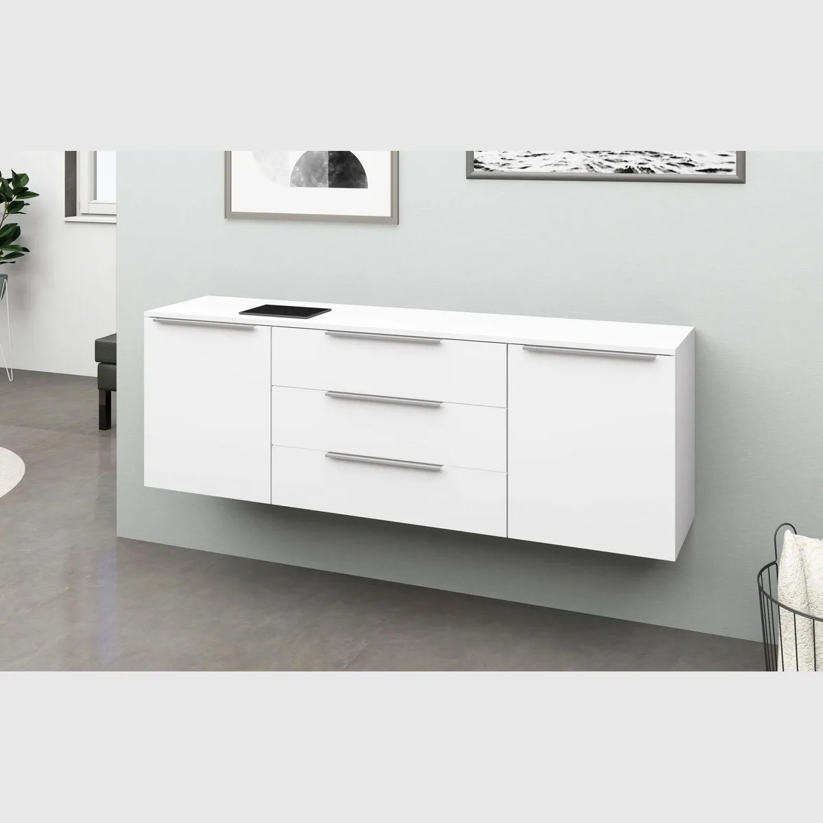borchardt Möbel Sideboard Oliva, vielseitig einsetzbar mit Metallgriffen 4
