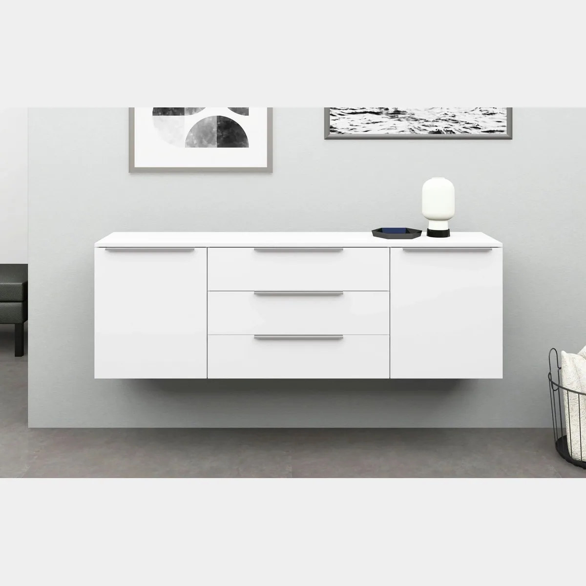 borchardt Möbel Sideboard Oliva, vielseitig einsetzbar mit Metallgriffen 5