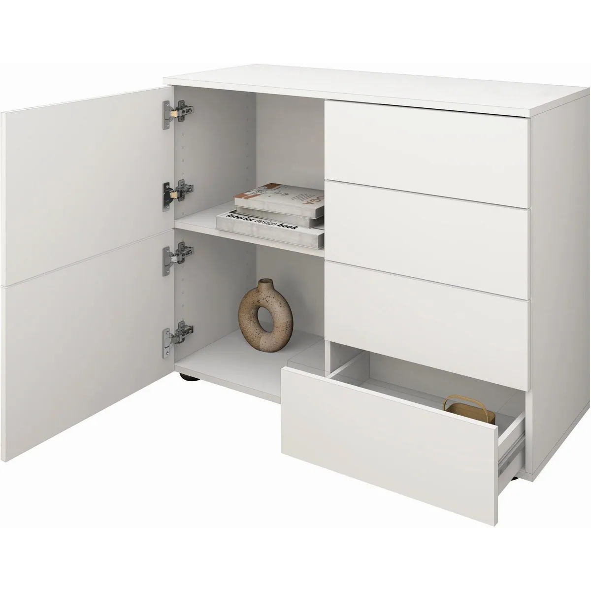 borchardt Möbel Kommode Rova, praktisches Sideboard mit Push-to-open-Funktion 4