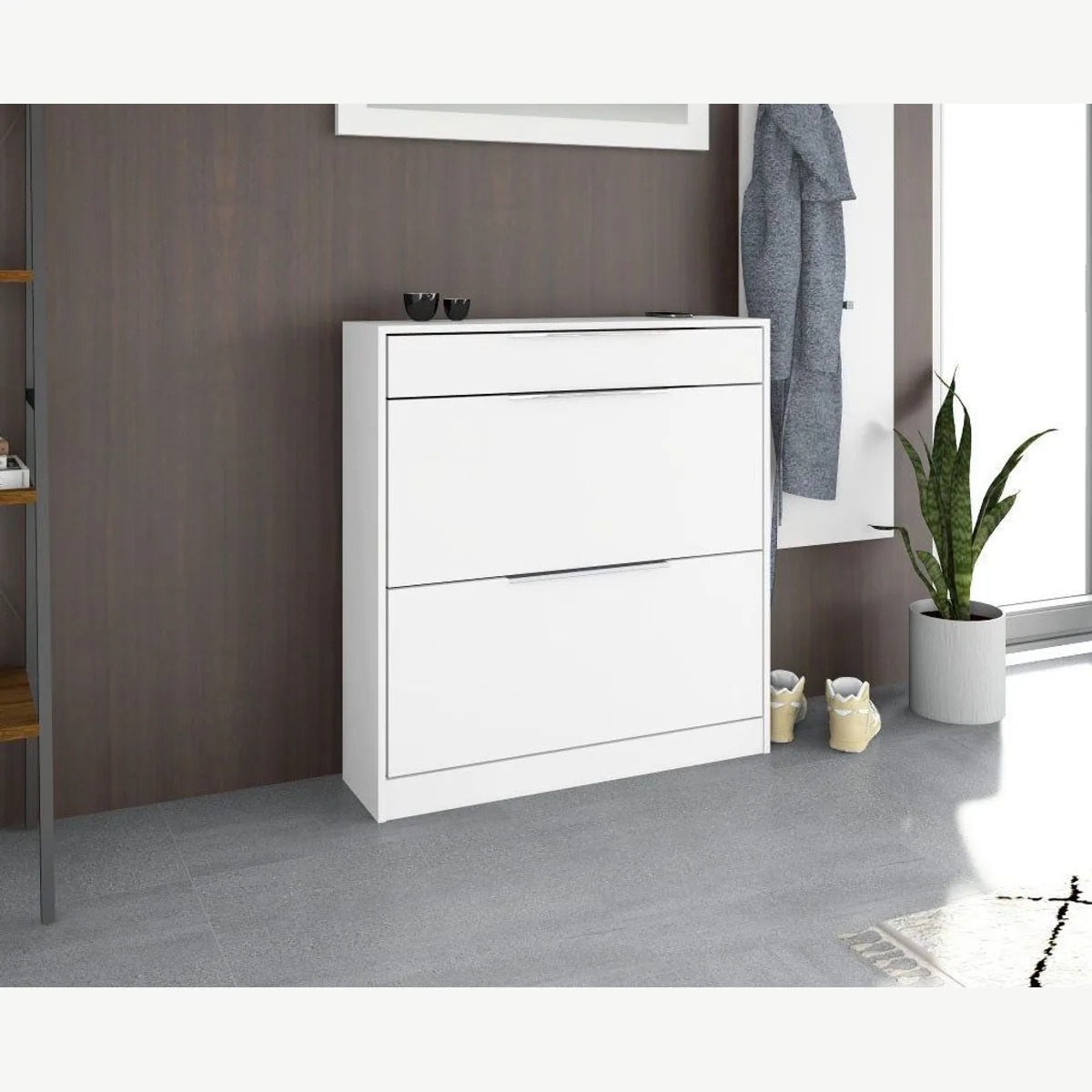 borchardt Möbel Schuhschrank Oliva, stilvoll & funktional mit Aluminiumgriffen 4