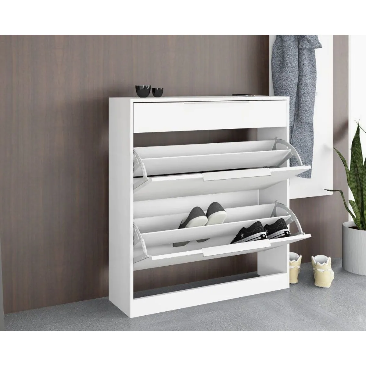 borchardt Möbel Schuhschrank Oliva, stilvoll & funktional mit Aluminiumgriffen 5