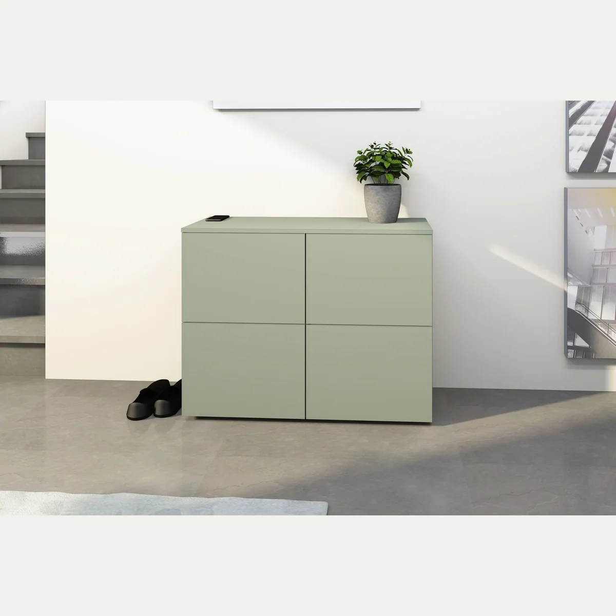 borchardt Möbel Rova Kommode, 4-türig, praktische Push-to-Open-Funktion 4