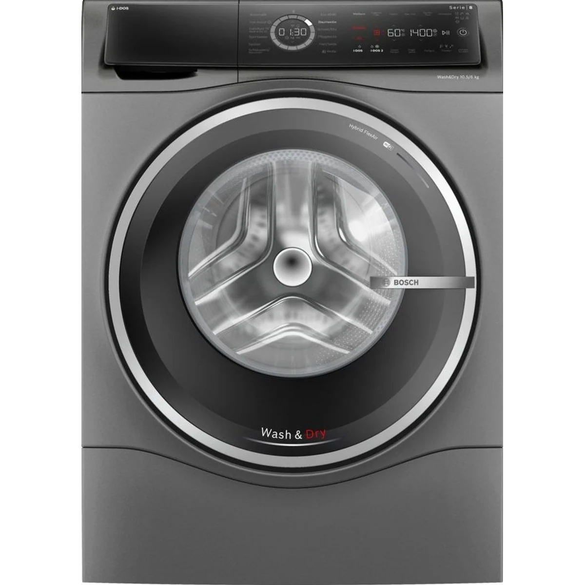 BOSCH Waschtrockner Serie 8 WNC254AS0, 10,5 kg Waschkapazität, 6 kg Trockenkapazität, i-Dos