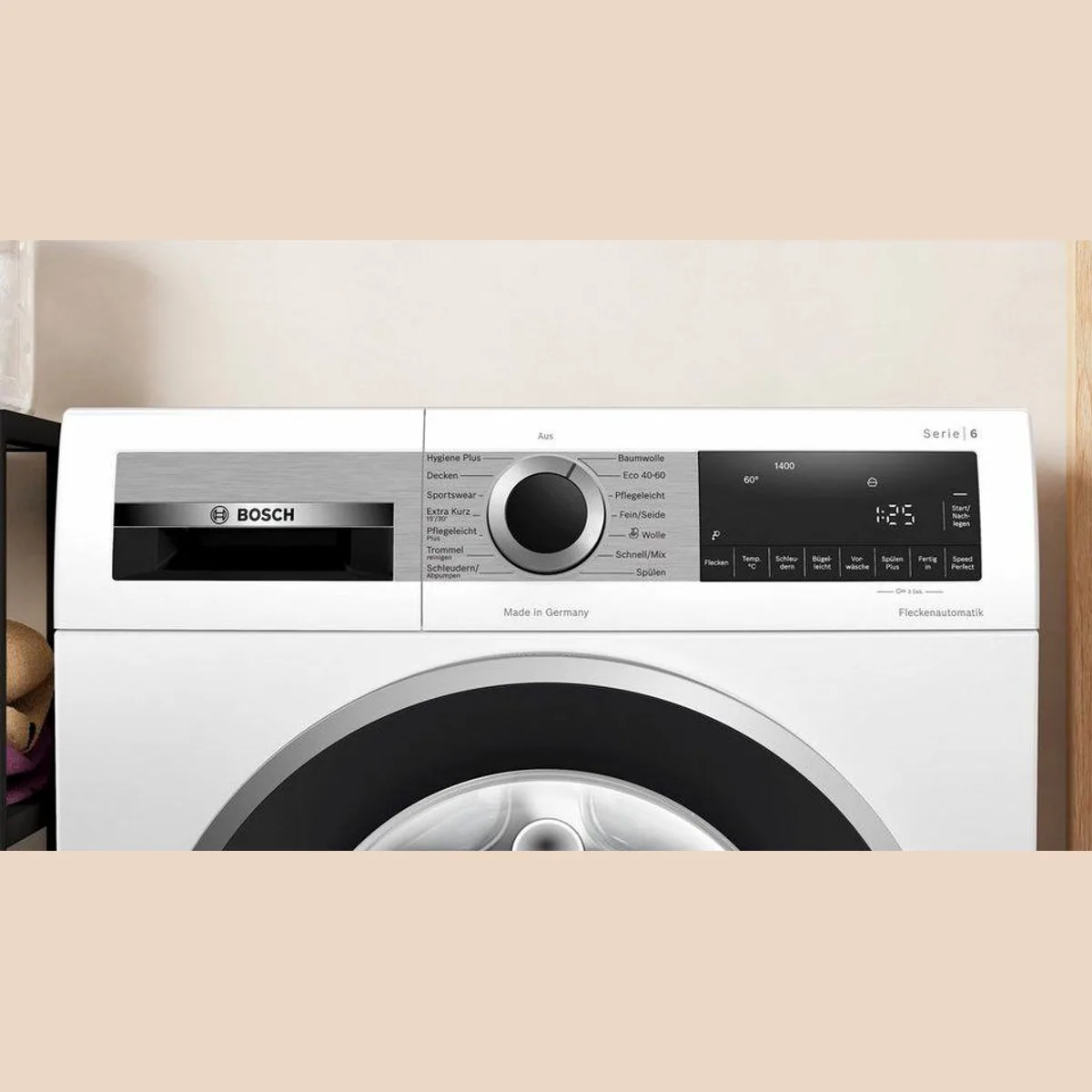 BOSCH WGG244120 Waschmaschine, 9 kg, 1400 U/min — Energieeffizienz A, Invertermotor, AquaStop 2