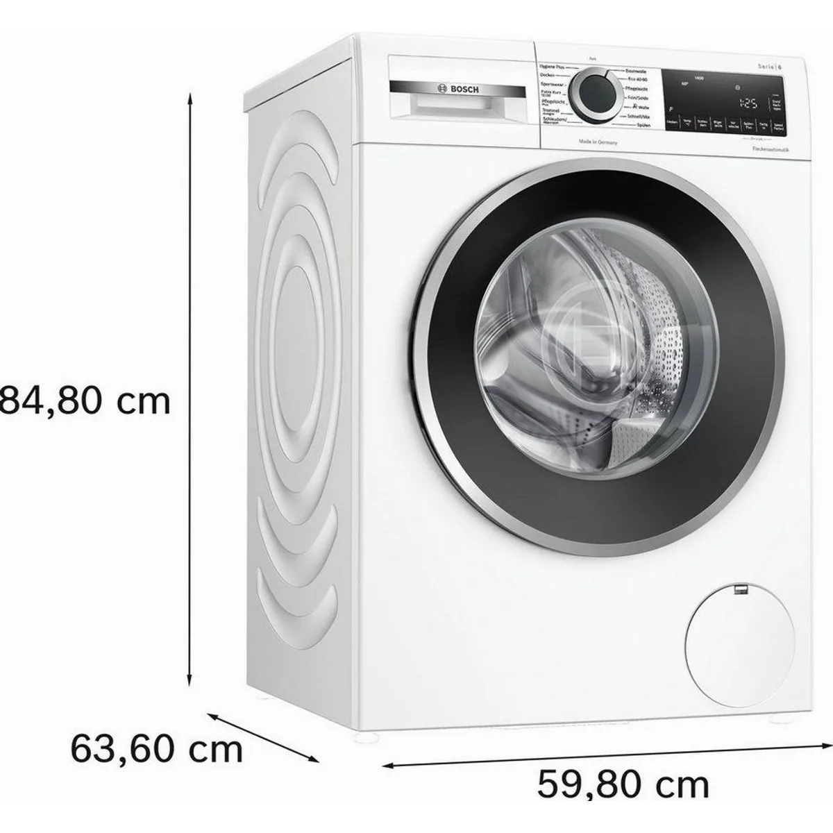 BOSCH WGG244120 Waschmaschine, 9 kg, 1400 U/min — Energieeffizienz A, Invertermotor, AquaStop 5