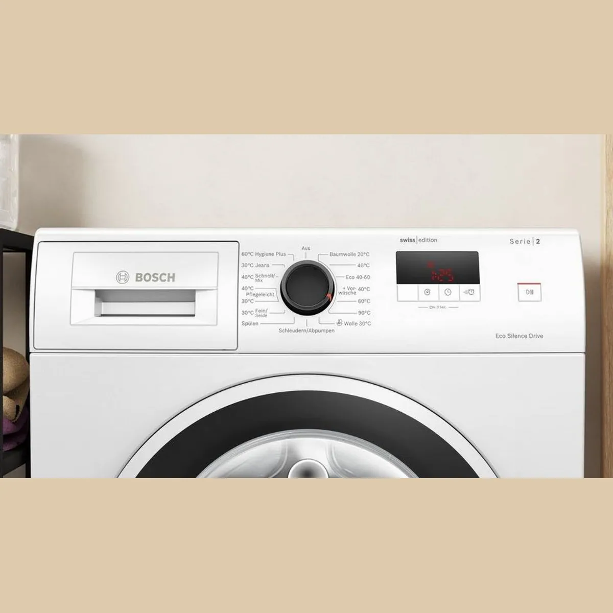 BOSCH WGE0240V Waschmaschine, 7 kg, 1400 U/min, energiesparend, Nachlegefunktion 2