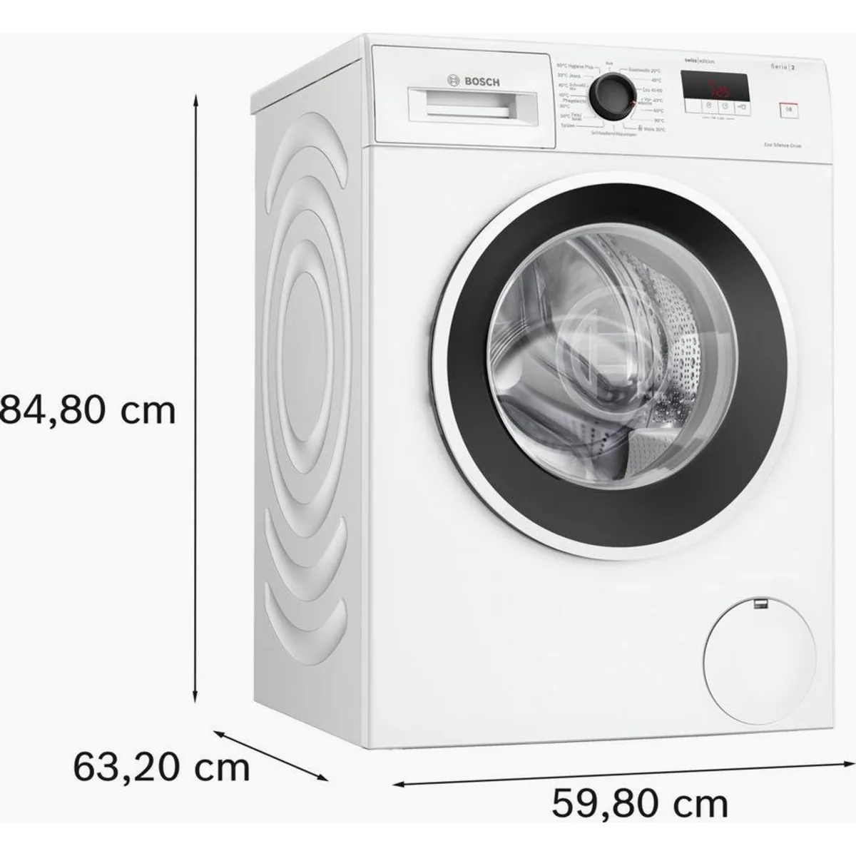 BOSCH WGE0240V Waschmaschine, 7 kg, 1400 U/min, energiesparend, Nachlegefunktion 5