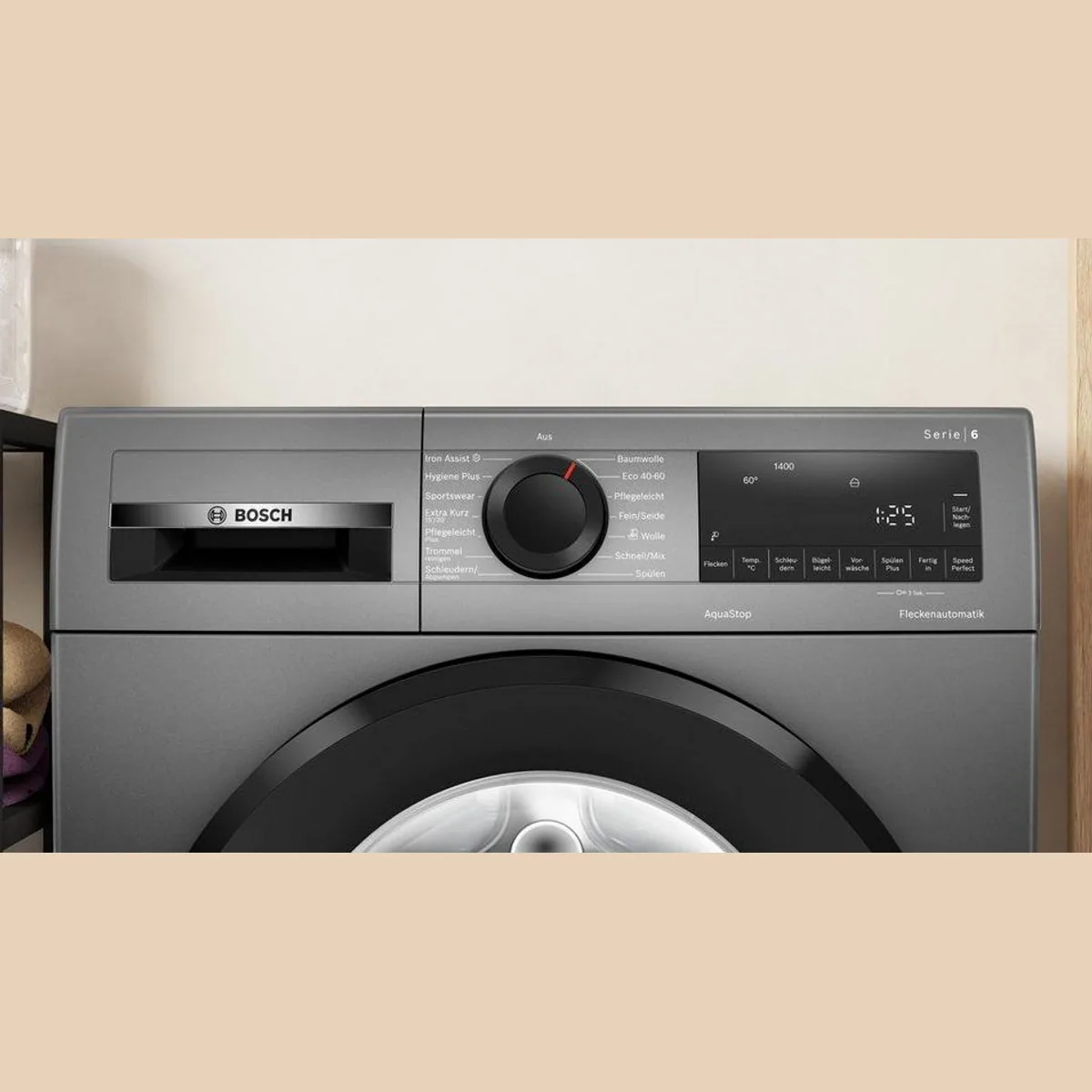 BOSCH WGG244ZR10 Waschmaschine, 9 kg, 1400 U/min, AquaStop, Nachlegefunktion 4