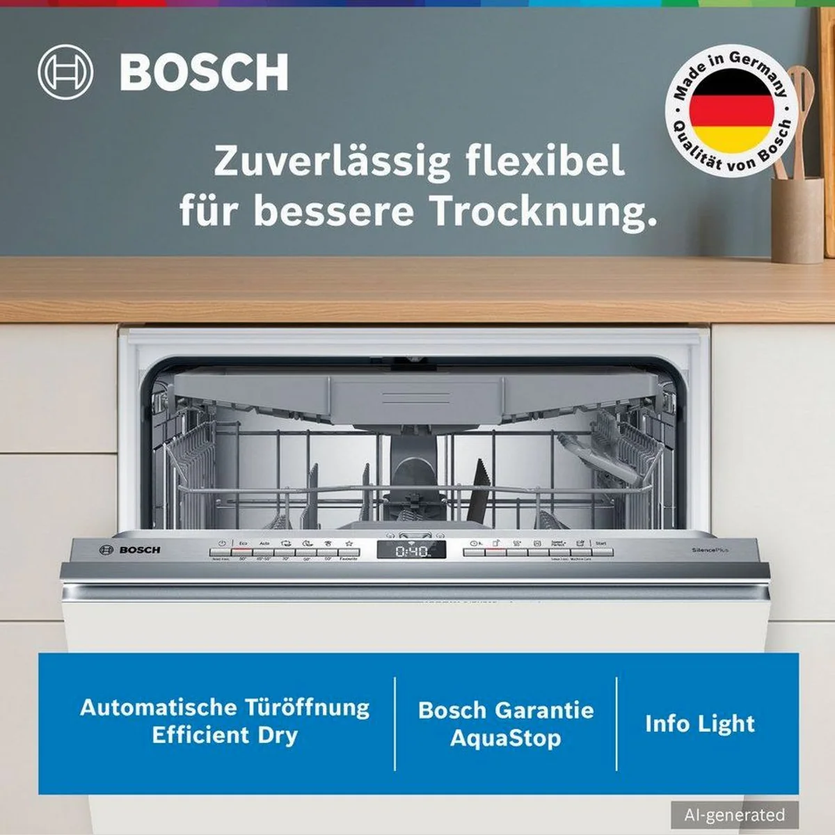 BOSCH SMV4ECX28E Geschirrspüler, 14 Maßgedecke, automatische Türöffnung, flexible Körbe 2