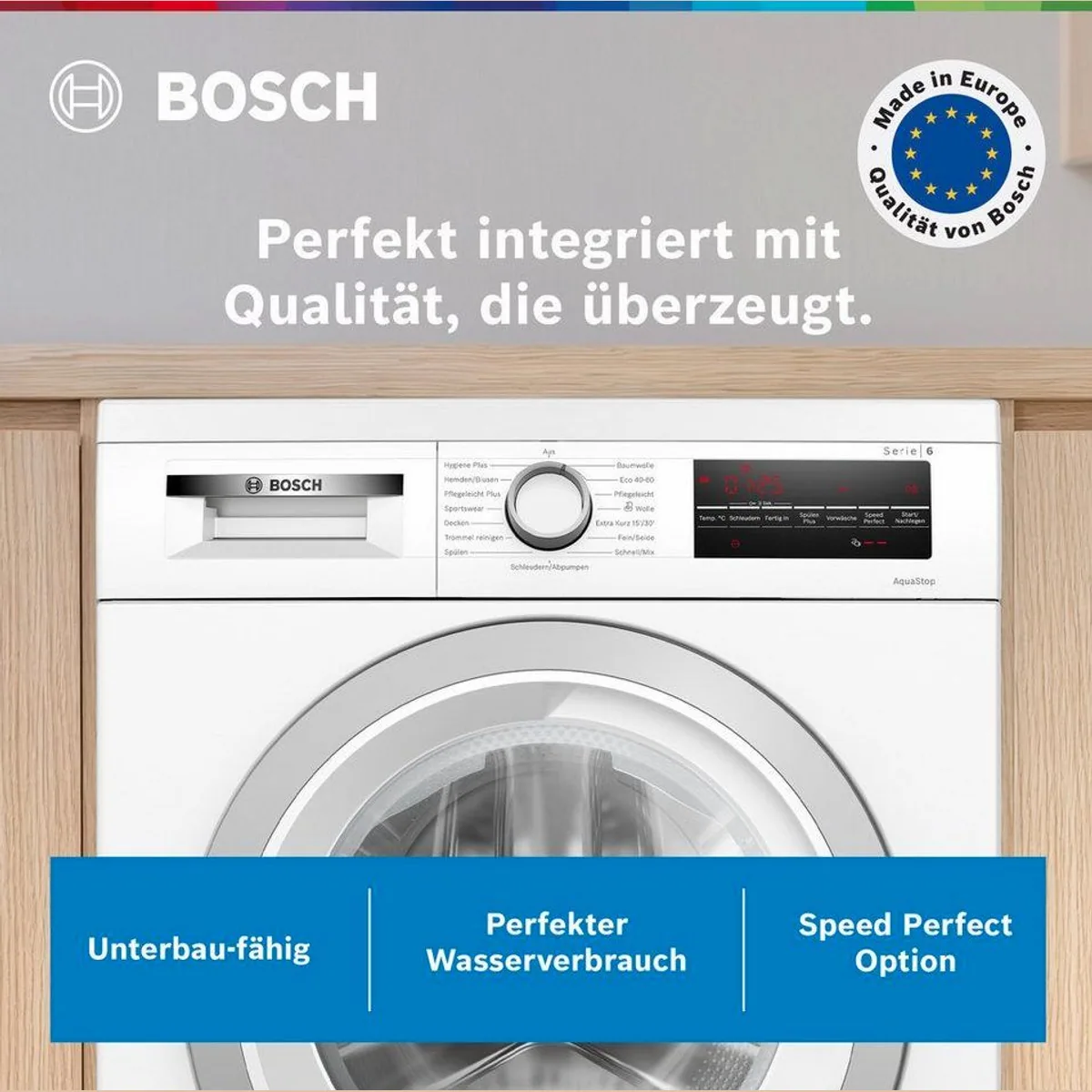 BOSCH WUU28T71 Waschmaschine, 8 kg, 1400 U/min, energieeffizient und leise 2