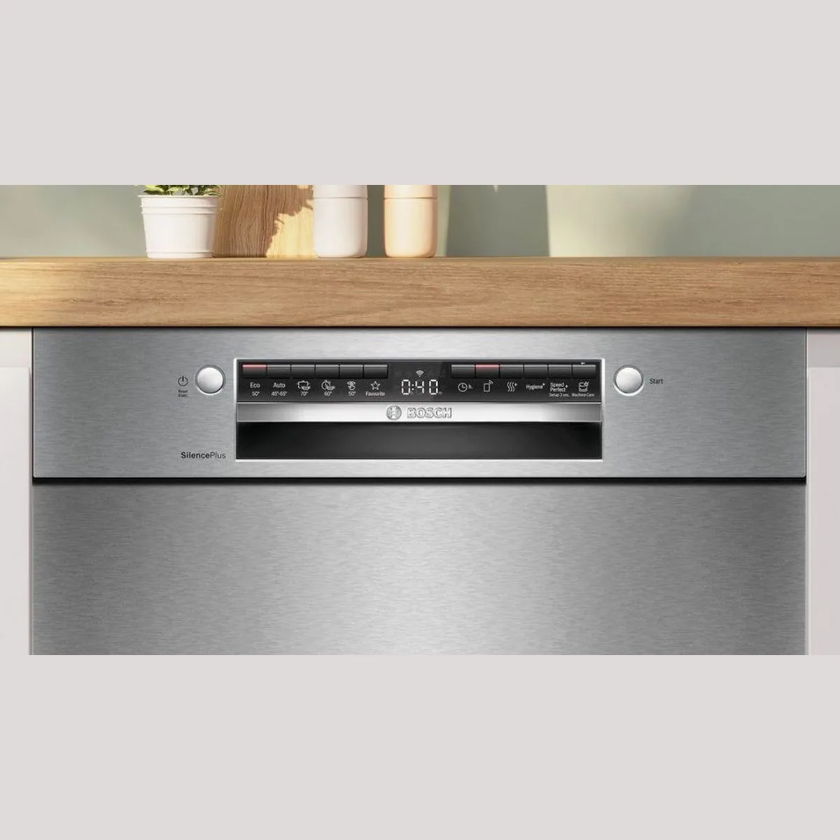 BOSCH SMU4ECS32E Unterbaugeschirrspüler, 14 Maßgedecke, automatische Türöffnung, Max Flex Körbe 3
