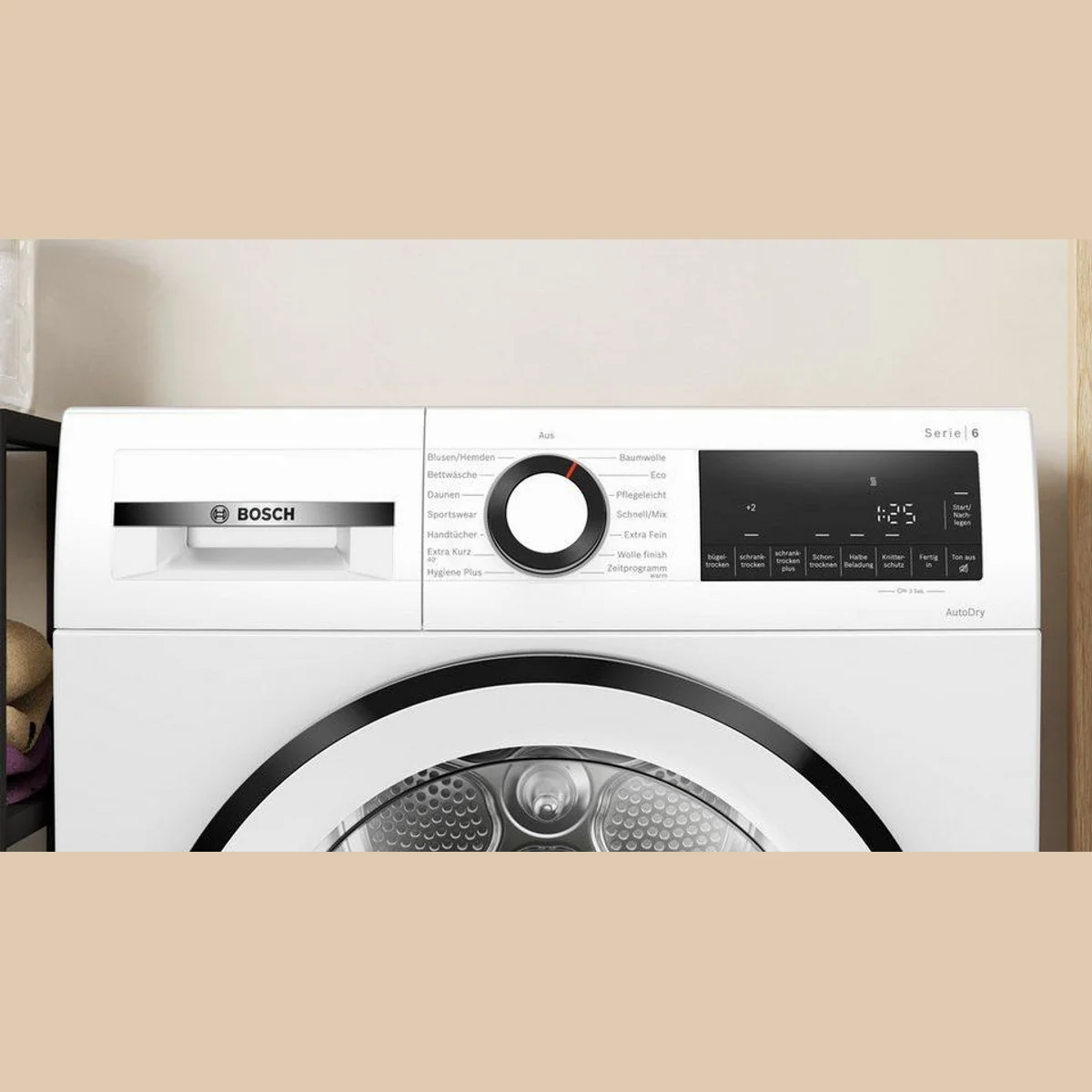BOSCH Wärmepumpentrockner Serie 6 WQG233D01, einfache Reinigung, Bettwäscheprogramm 5