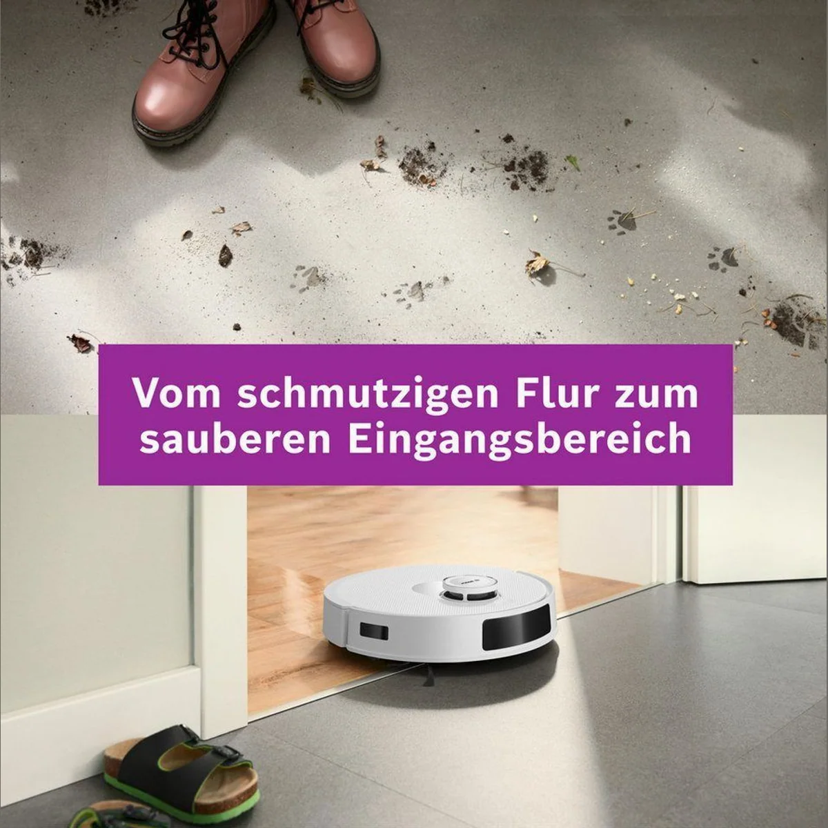 BOSCH Saugroboter Spotless BCRD1W, hohe Saugkraft, Wischfunktion, smartes Design 3
