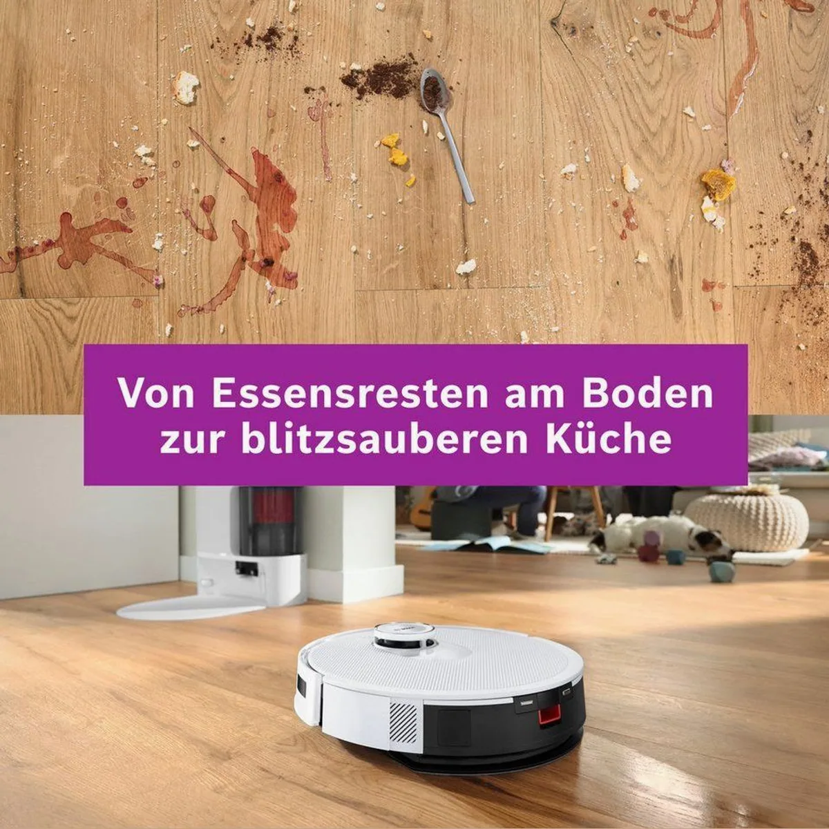 BOSCH Saugroboter Spotless BCRD1W, hohe Saugkraft, Wischfunktion, smartes Design 4