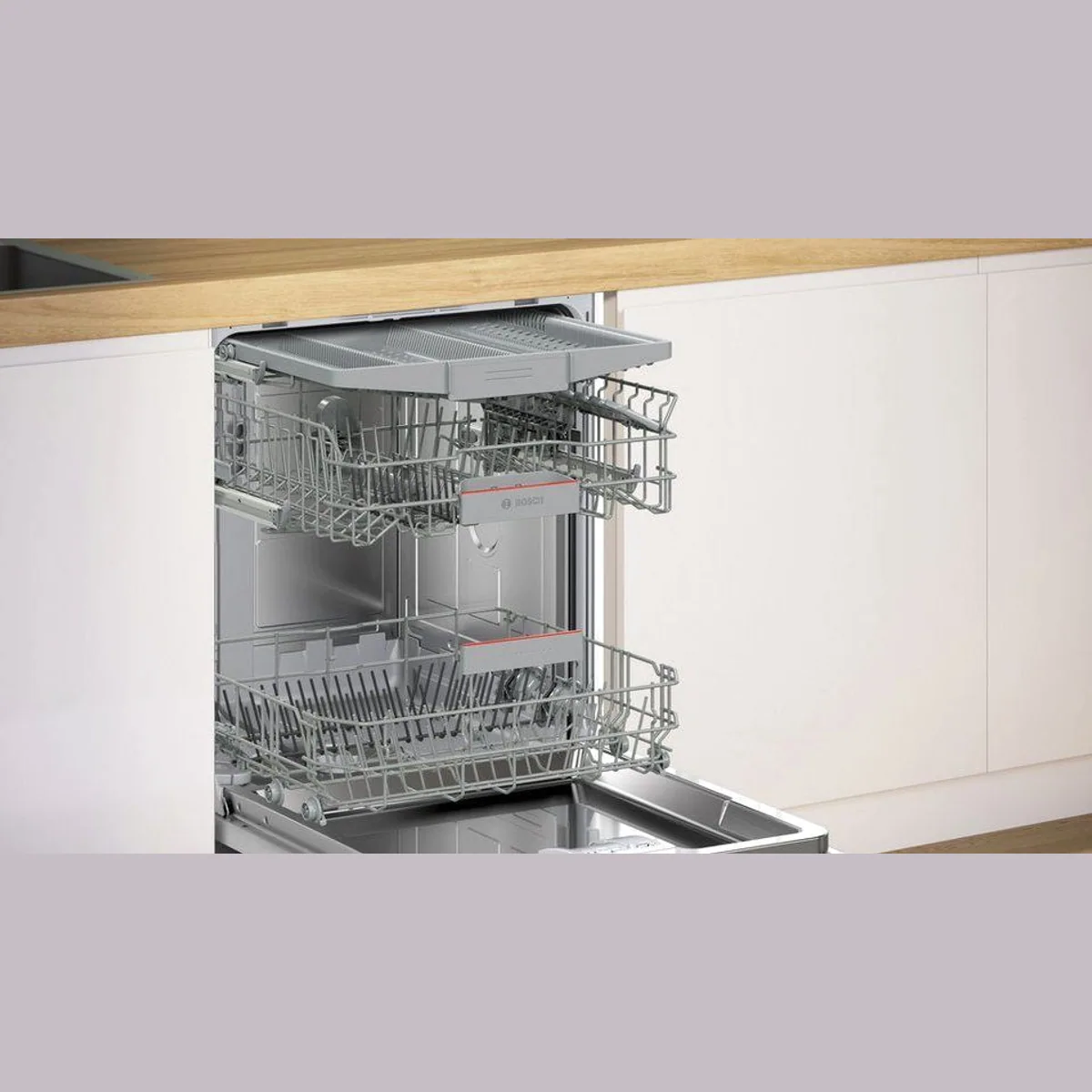BOSCH Unterbaugeschirrspüler Serie 4 SMU4HVS14E, 14 Maßgedecke, 3-fach Rack Matic 3