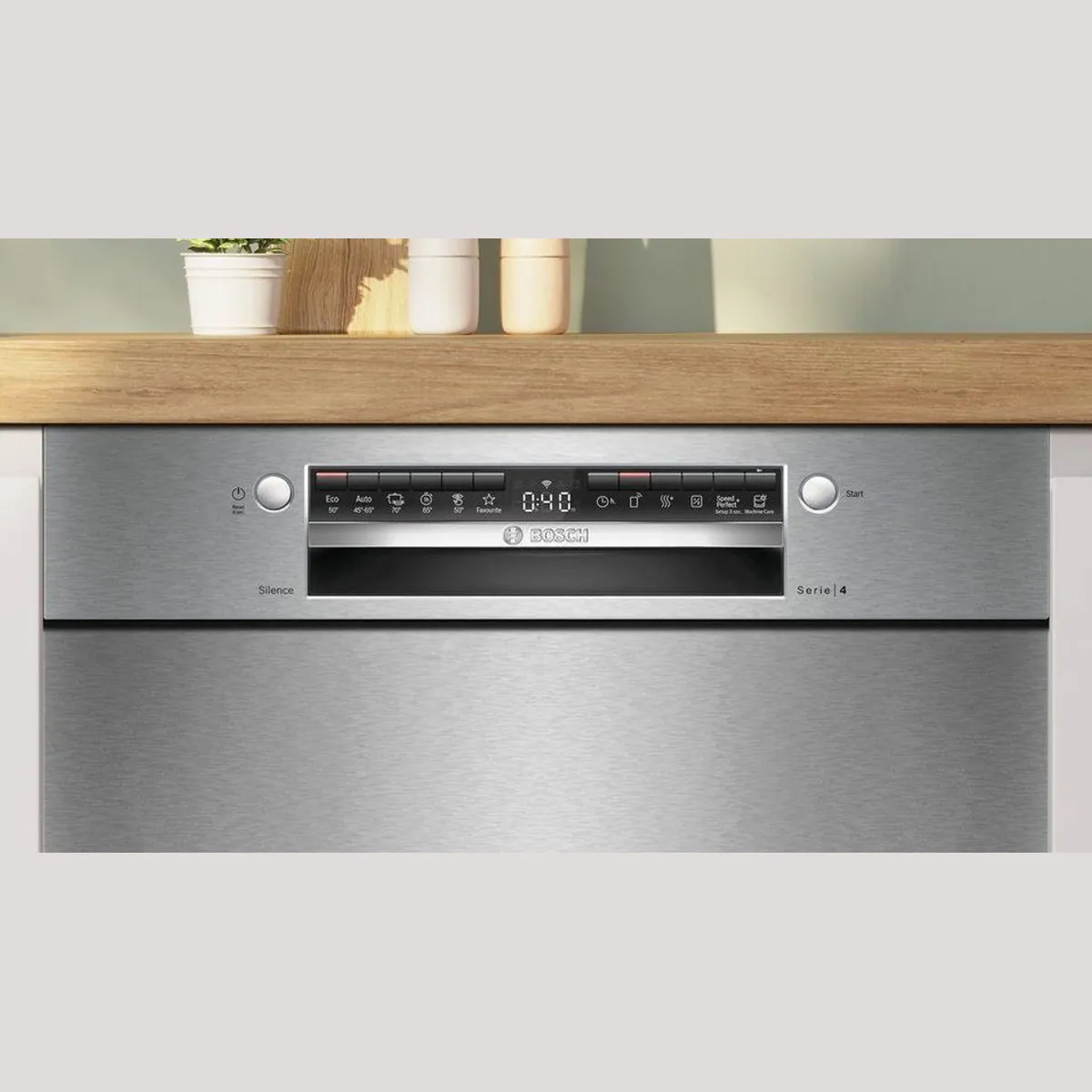 BOSCH Unterbaugeschirrspüler Serie 4 SMU4HVS14E, 14 Maßgedecke, 3-fach Rack Matic 4