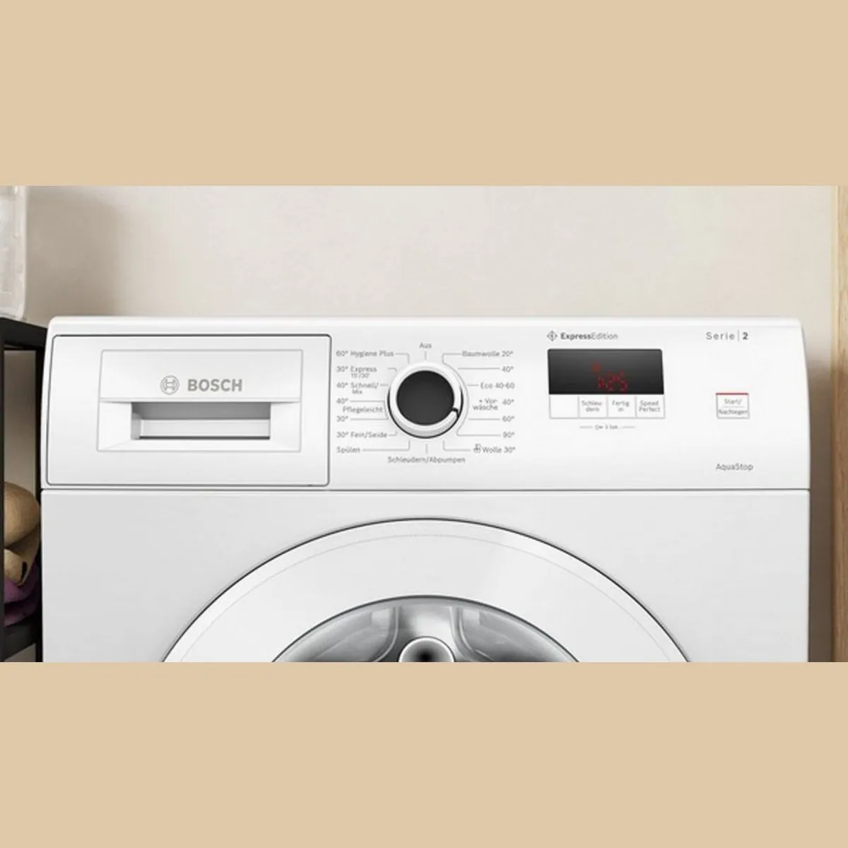 BOSCH WGE0242H Waschmaschine, 7 kg, 1400 U/min, EcoSilence Drive, AquaStop 2
