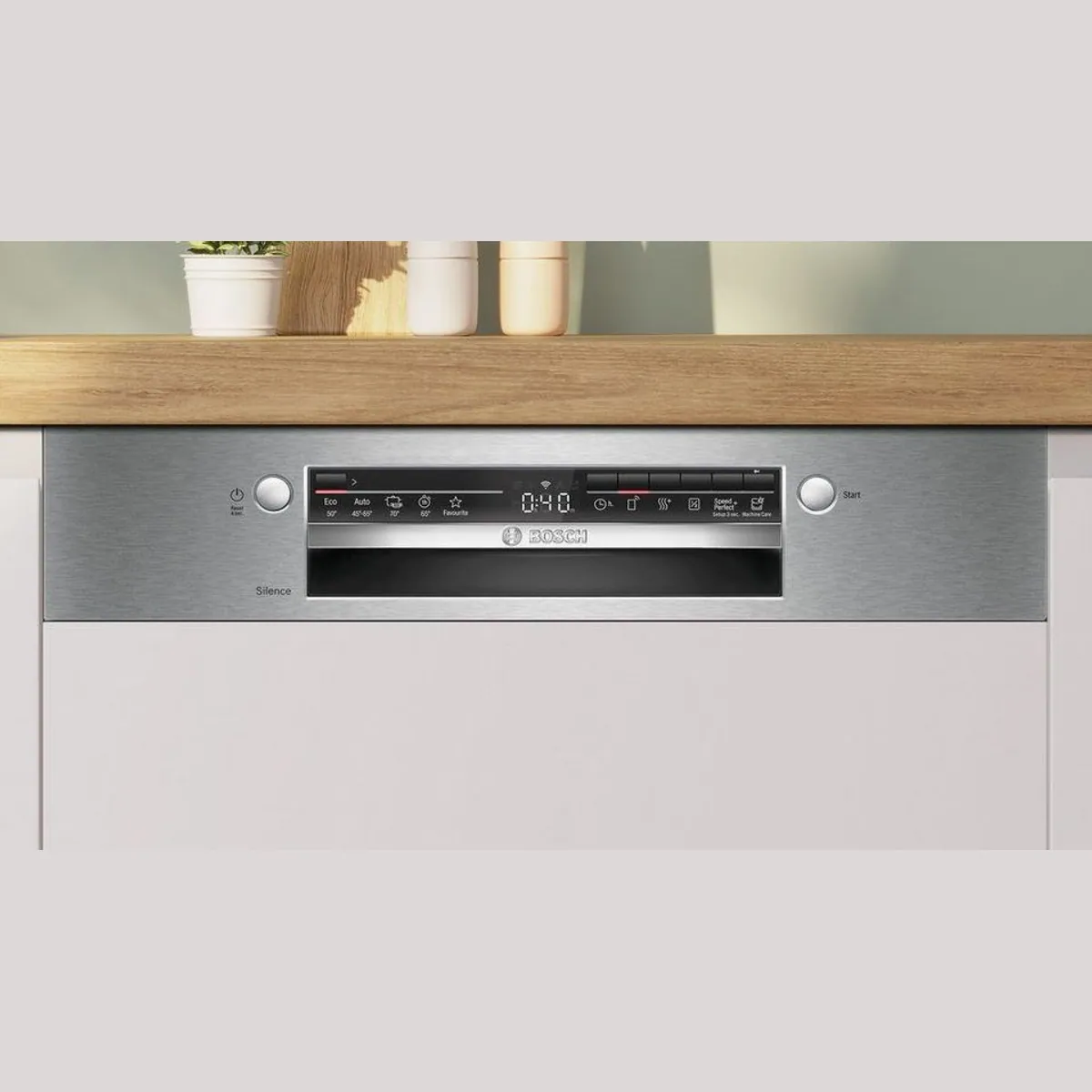 BOSCH SMI2HTS08E teilintegrierbarer Geschirrspüler, 13 Maßgedecke, geräuscharm und effizient 5