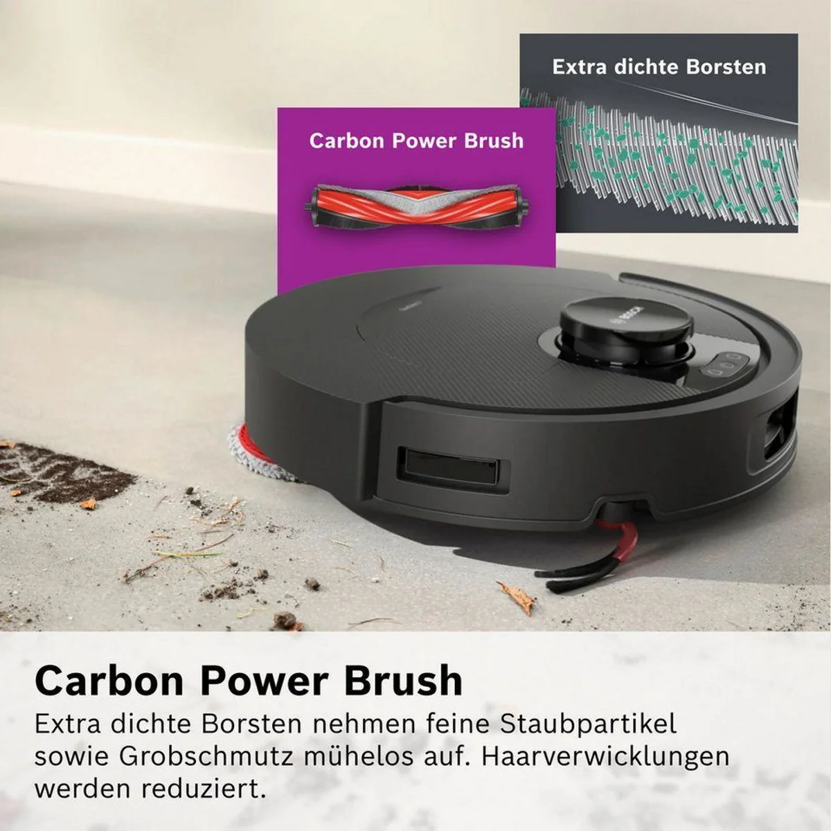 BOSCH Spotless 2 Saug- und Wischroboter, 25.000 Pa Saugkraft, intelligente Navigation 2