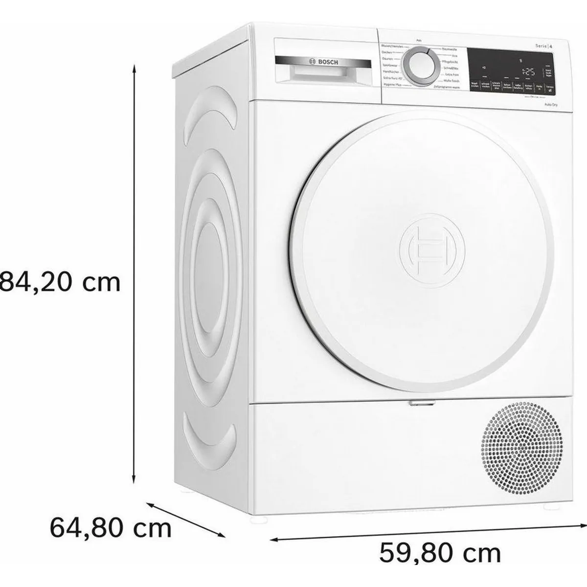 BOSCH WQA233C41 Wärmepumpentrockner, Energieeffizienz A++, 8 kg Fassungsvermögen 5