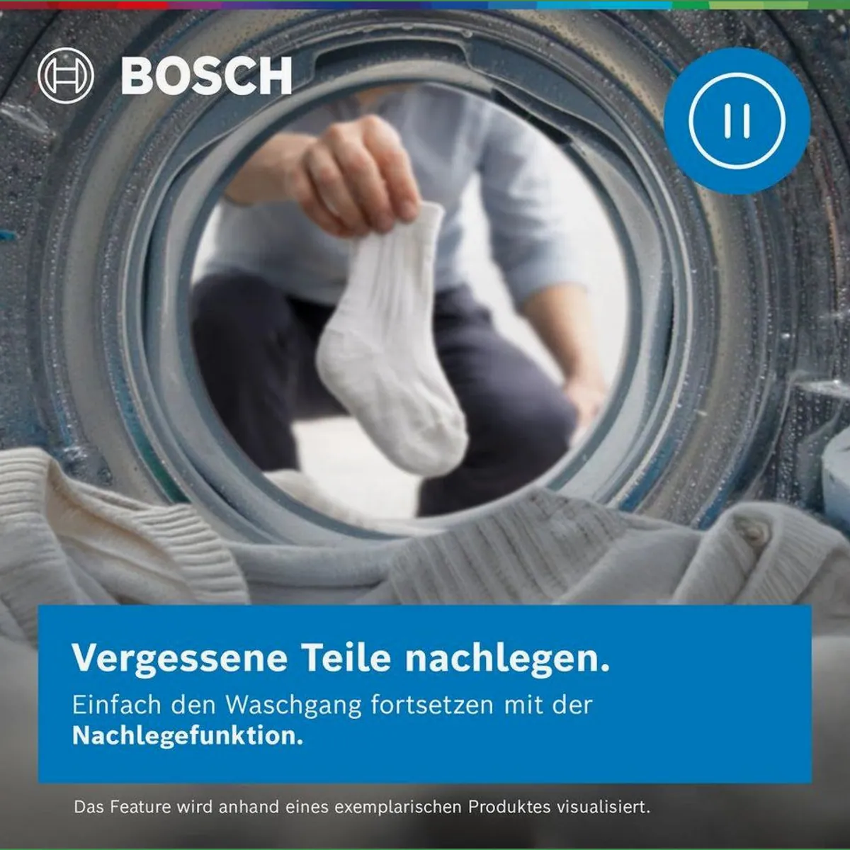 BOSCH WGN256MR40 Waschmaschine, 10 kg, 1600 U/min, Home Connect & Aqua Stop 5
