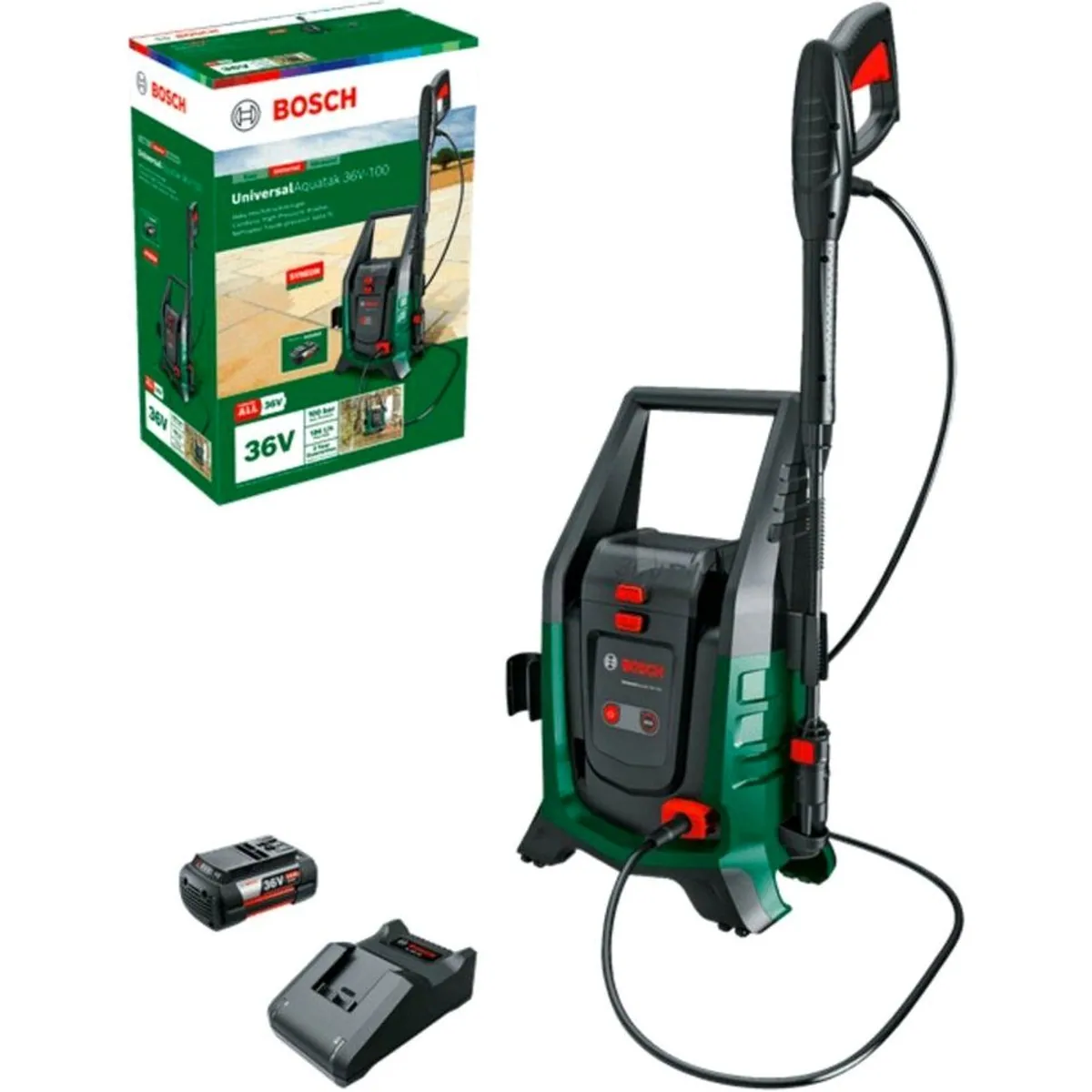 BOSCH UniversalAquatak 36V-100 Akku-Hochdruckreiniger, hohe Flexibilität, 3-in-1-Düse, optimiertes Hydrauliksystem 3