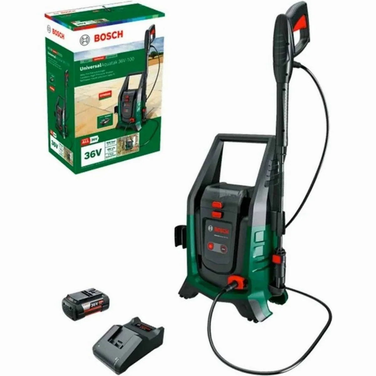BOSCH UniversalAquatak 36V-100 Akku-Hochdruckreiniger, hohe Flexibilität, 3-in-1-Düse, optimiertes Hydrauliksystem 4