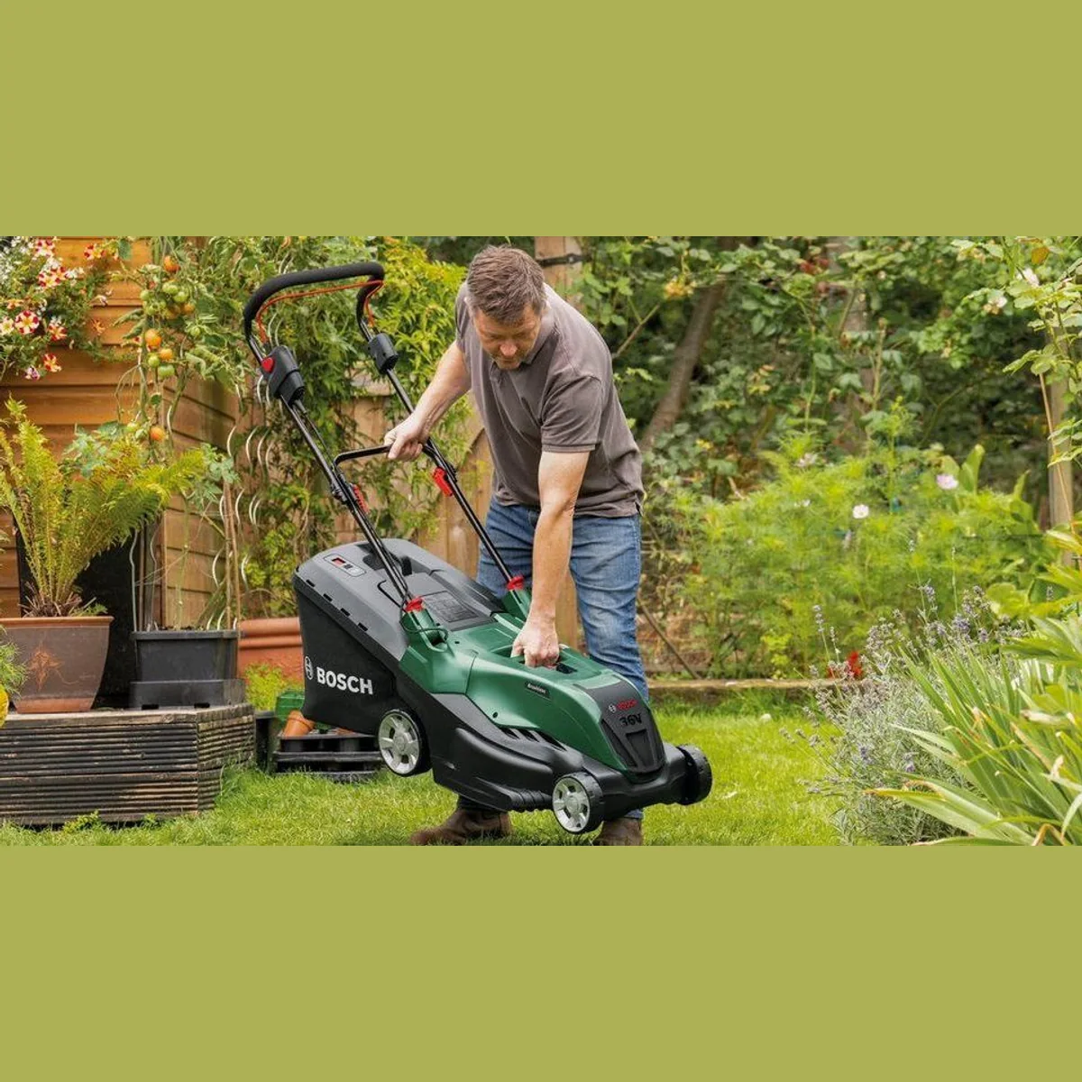Bosch Home & Garden Akkurasenmäher AdvancedRotak 36V-40-650, leise, vielseitig, kabellos 4