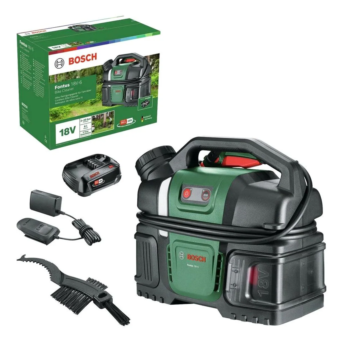 BOSCH Akku-Druckreiniger Fontus 18V-6, max. 20 bar, mit 1x Akku 2 Ah