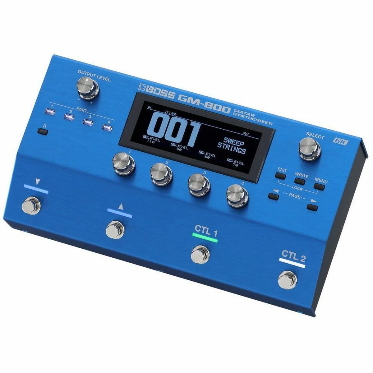 Boss GM-800 E-Gitarre Synthesizer-Pedal, 1200 Sounds, ZEN-Core Soundengine