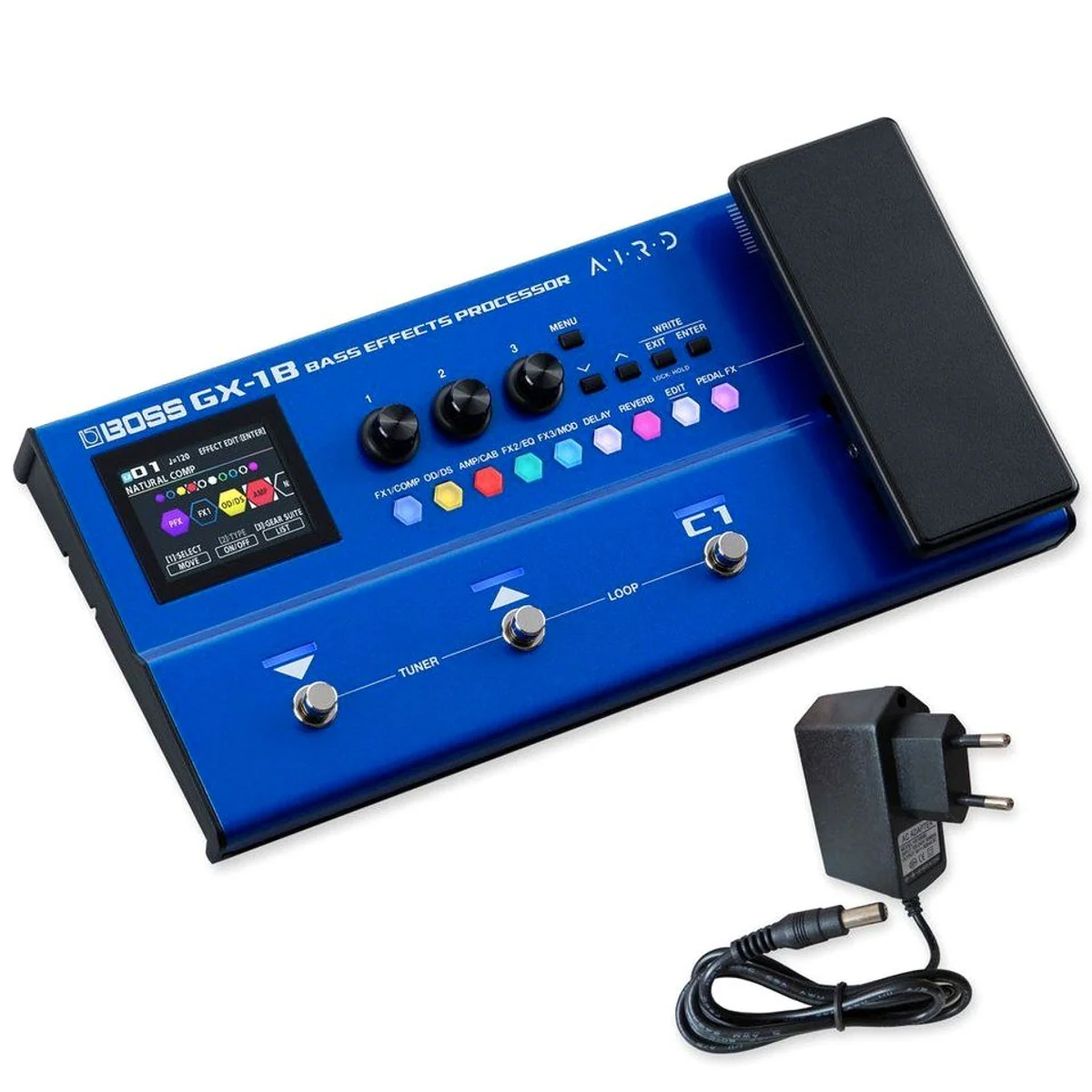 Boss GX-1B Bass Effektprozessor, 16 Verstärkermodelle, Bluetooth Audio — inkl. 9V Netzteil