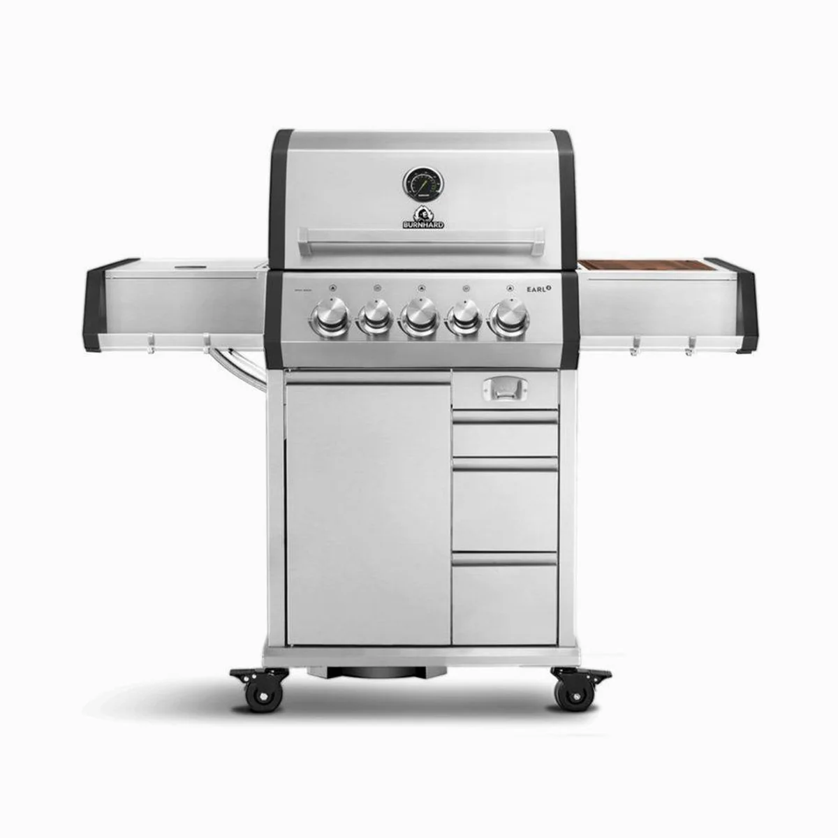 BURNHARD EARL Gasgrill 3-Brenner, Edelstahl Grillrost, Infrarot Keramikbrenner