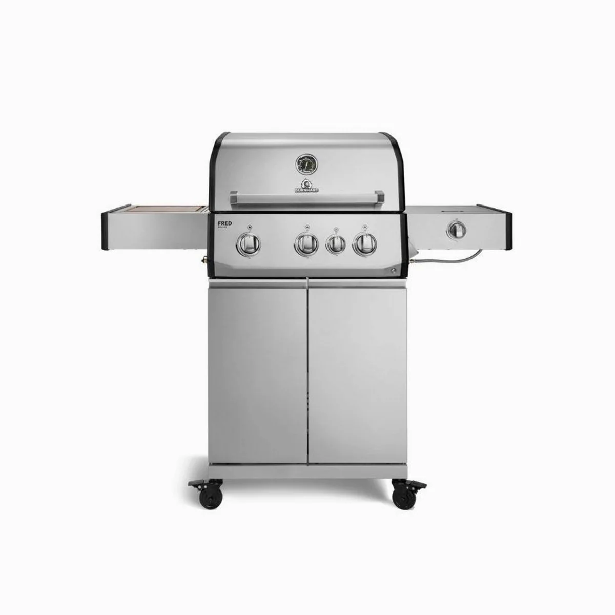 BURNHARD FRED Deluxe Gasgrill 3-Brenner, vielseitige BBQ-Optionen, Infrarot-Keramikbrenner, Edelstahl