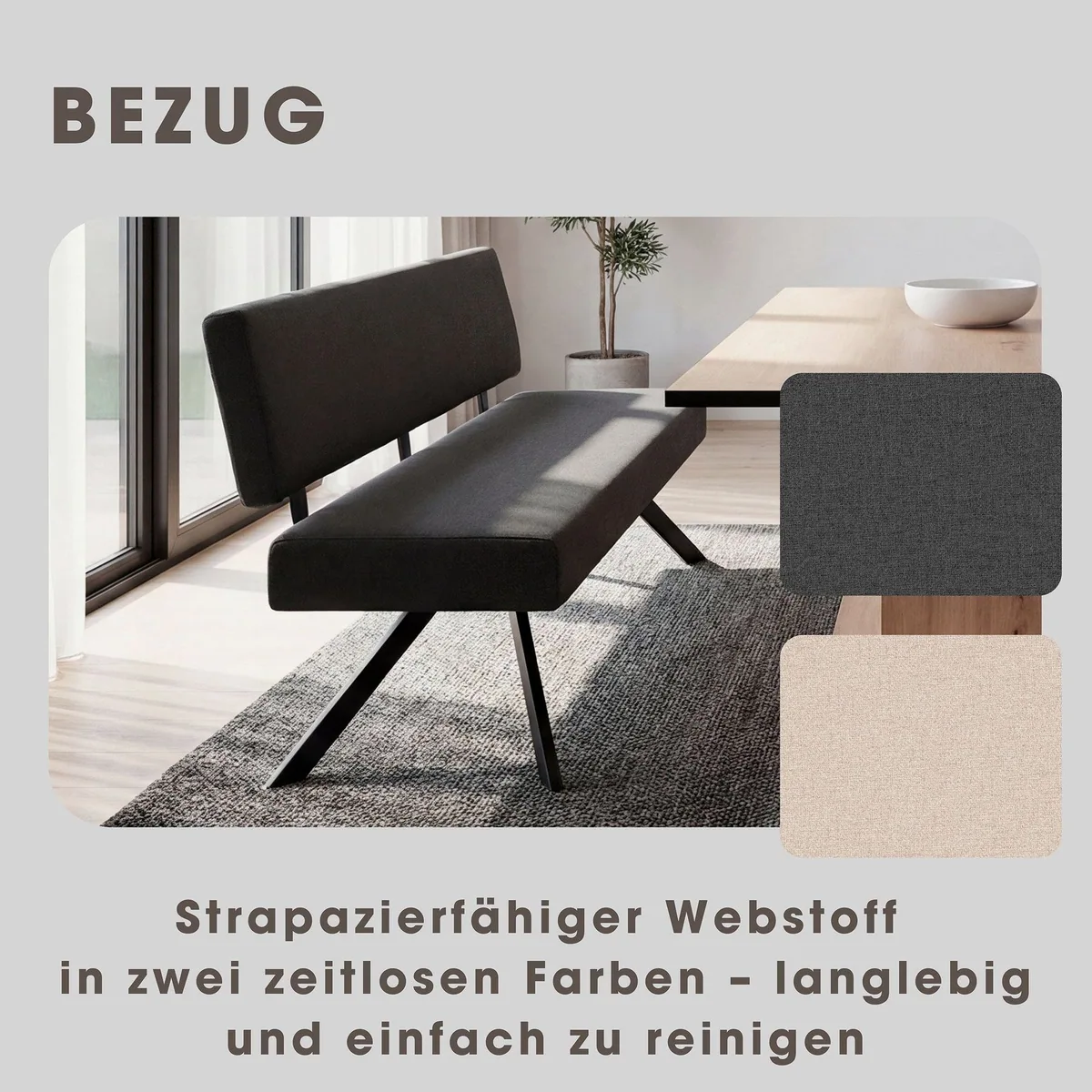 byLIVING Sitzbank TORONTO, modernes Design, optimaler Sitzkomfort, bis 160 kg 3