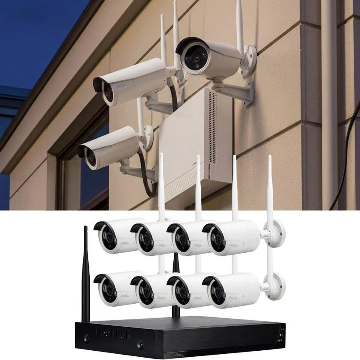 Casativo Überwachungskamera System, 150 m Reichweite, 8 QHD-2K IR-Kameras — Wetterfest, Personenerkennung, App-Zugriff 2