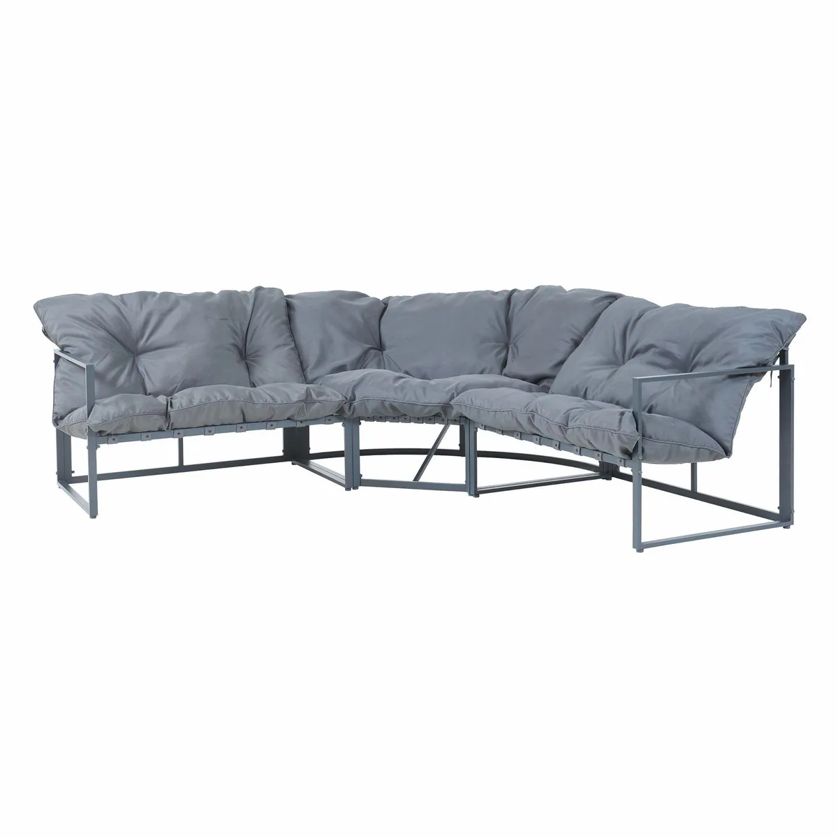 casa.pro Loungeset Karg, 4-tlg. Set mit Sofa und Couchtisch — Stilvolles Design, Wetterbeständig, Schnelle Montage 3