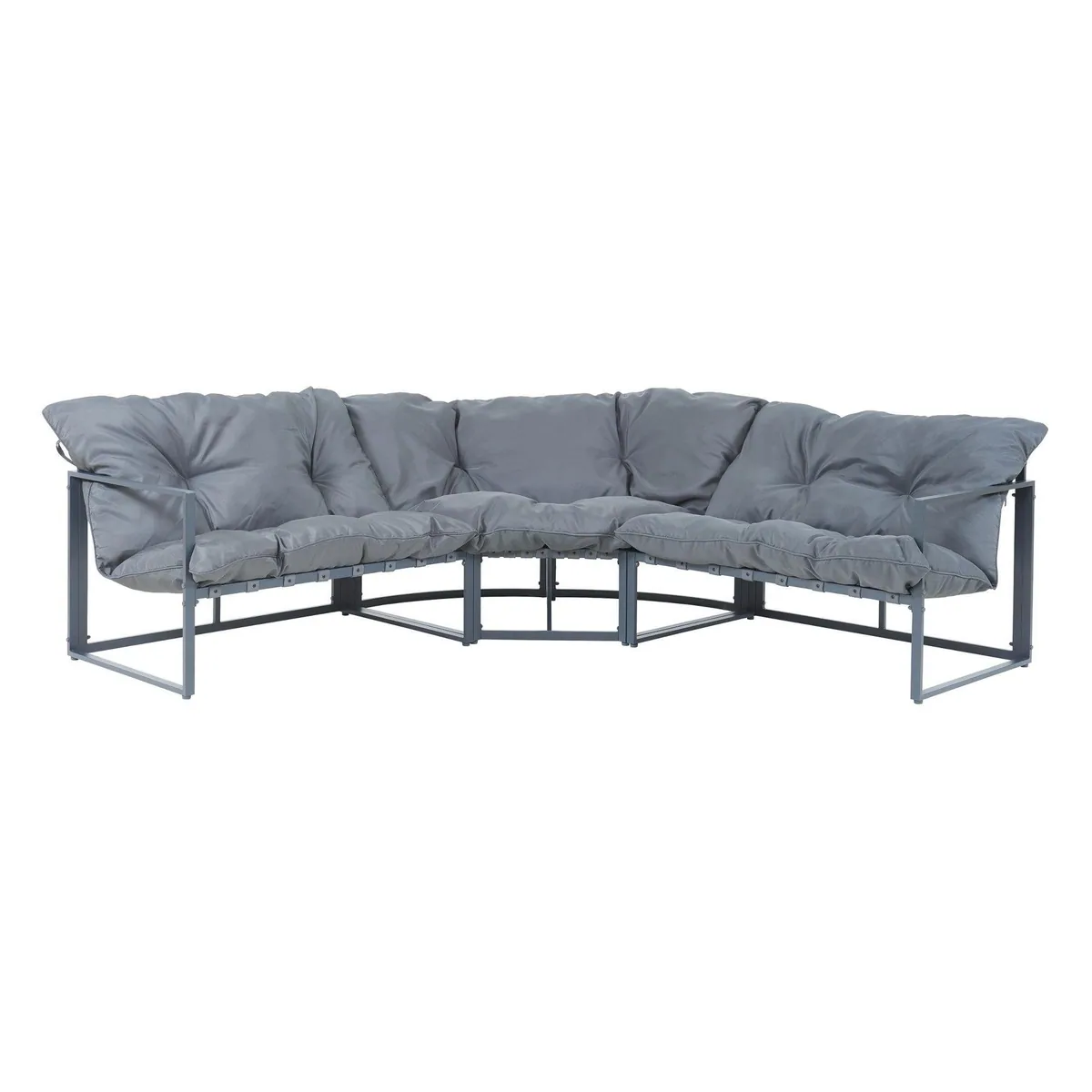 casa.pro Loungeset Karg, 4-tlg. Set mit Sofa und Couchtisch — Stilvolles Design, Wetterbeständig, Schnelle Montage 4