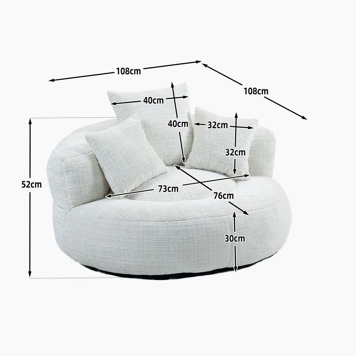 Celya Sitzsack Lazy Sofa, ergonomisch, geräumig, vielseitig einsetzbar 2