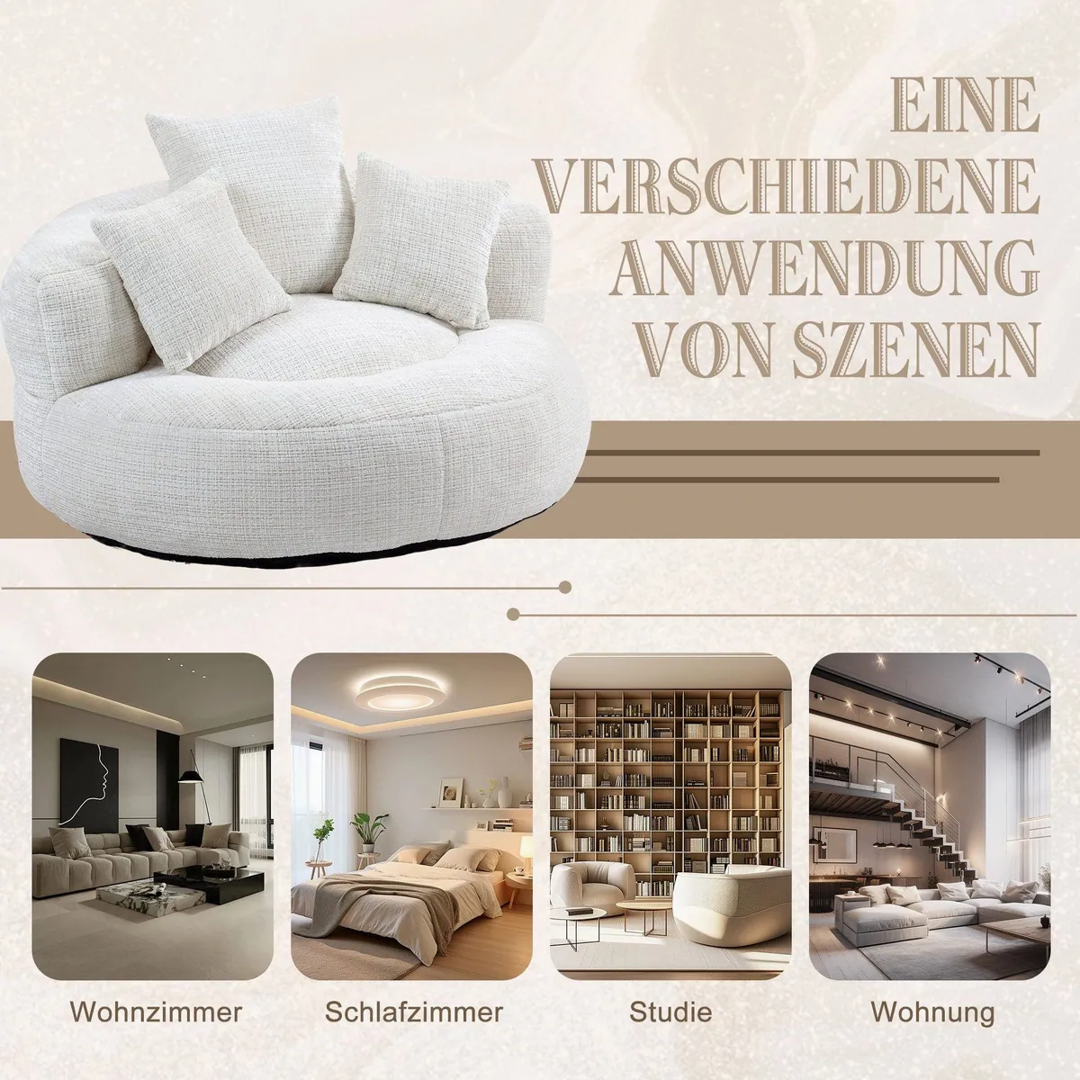 Celya Sitzsack Lazy Sofa, ergonomisch, geräumig, vielseitig einsetzbar 4