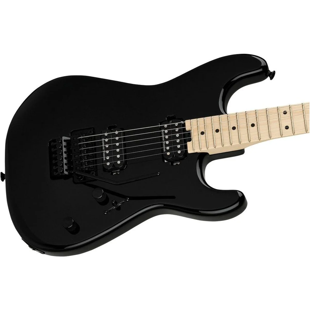 Charvel Pro-Mod San Dimas Style 1 HH FR MPL, Hochglanz Schwarz, Seymour Duncan Pickups, Floyd Rose Tremolo 4