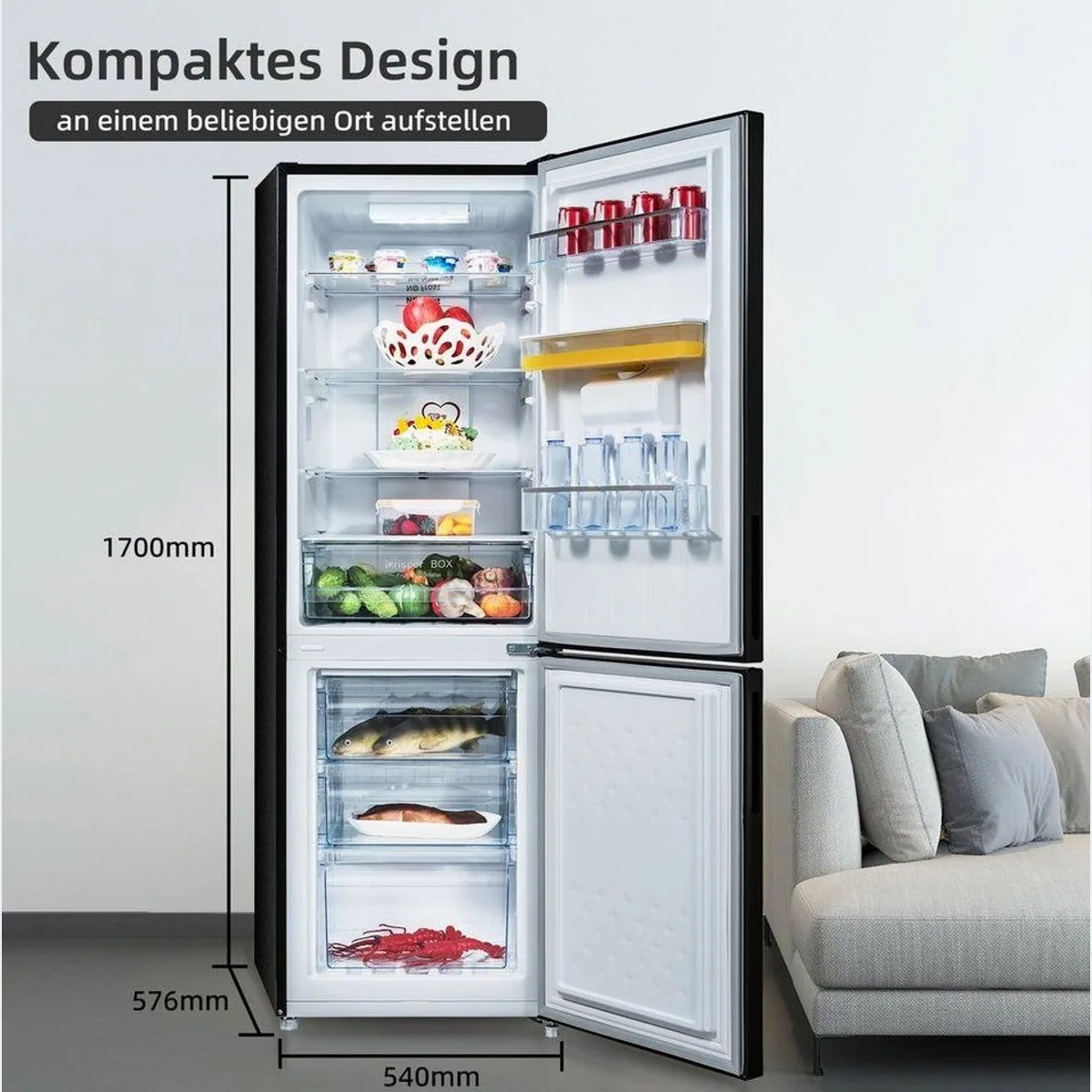 CHiQ FBM228NE4DE Kühl-/Gefrierkombination, frostfrei, Multi-Air-Flow, 12 Jahre Kompressor-Garantie 3