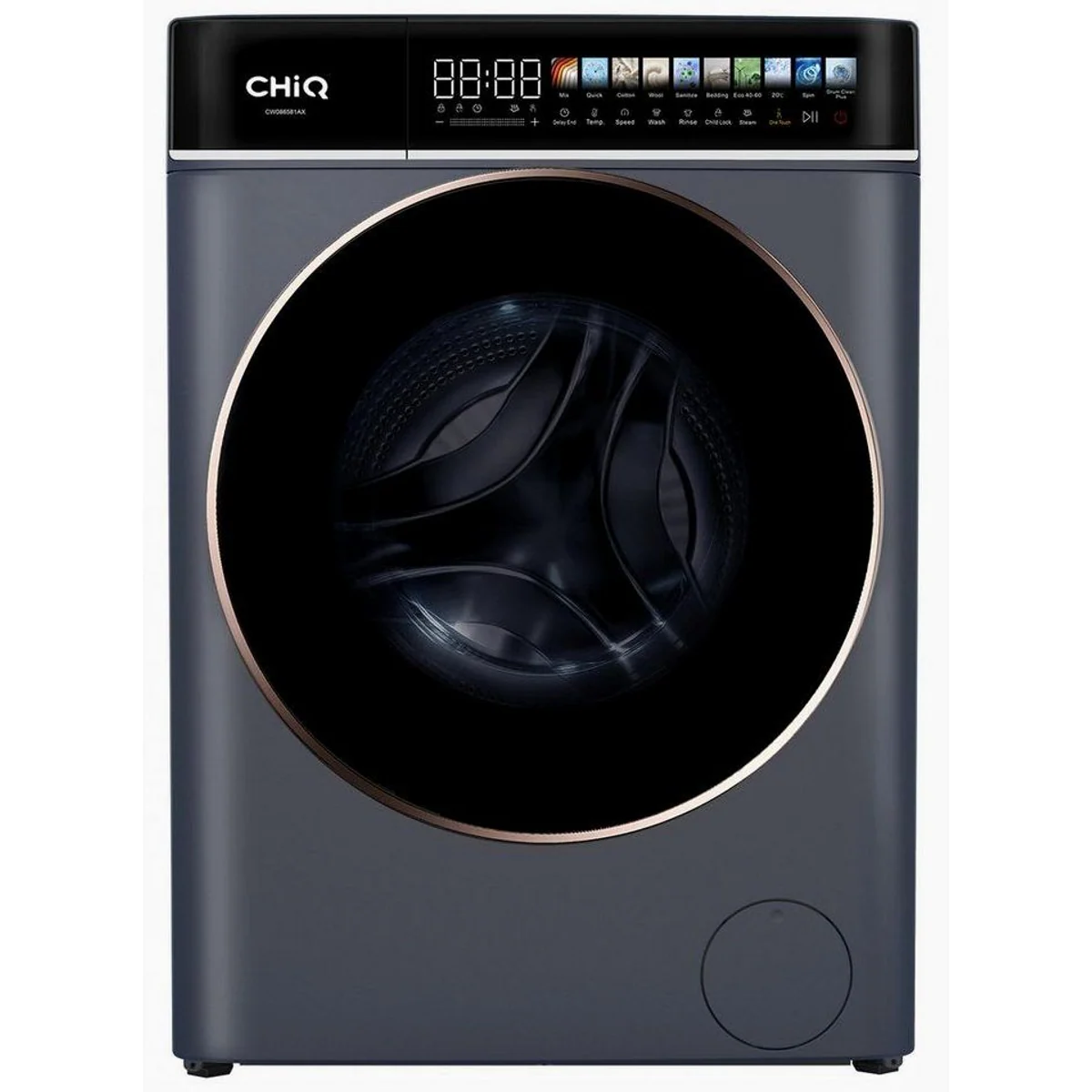 CHiQ CW086581AX Waschmaschine, 8 kg, 1400 U/min, LED-Touchdisplay