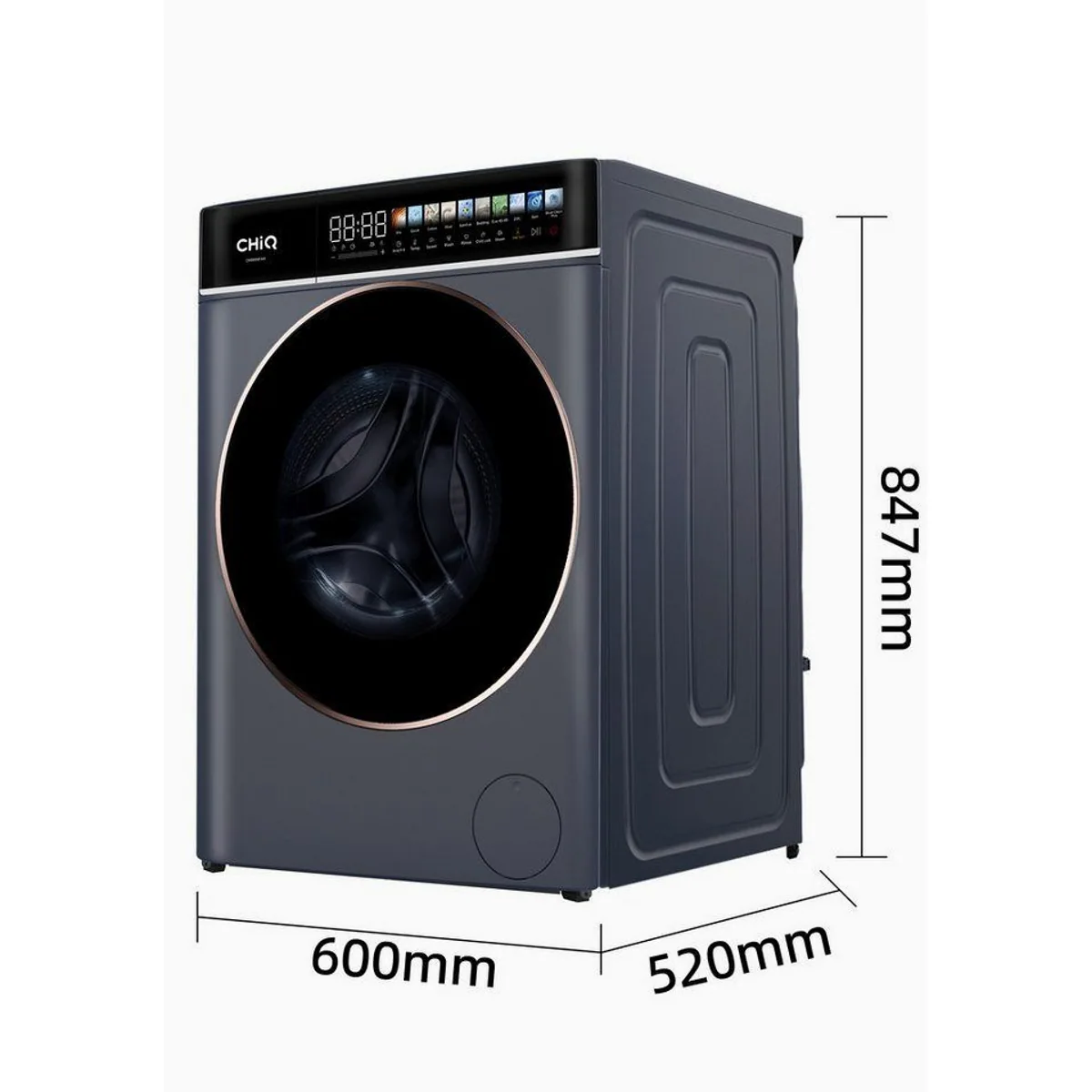 CHiQ CW086581AX Waschmaschine, 8 kg, 1400 U/min, LED-Touchdisplay 2