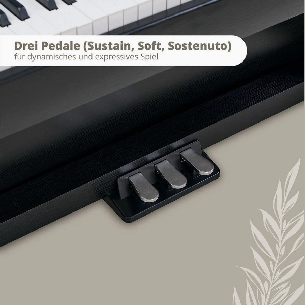 Classic Cantabile DP-220 Digitalpiano Set, 88 gewichtete Tasten, inkl. Pianobank und Kopfhörer 3